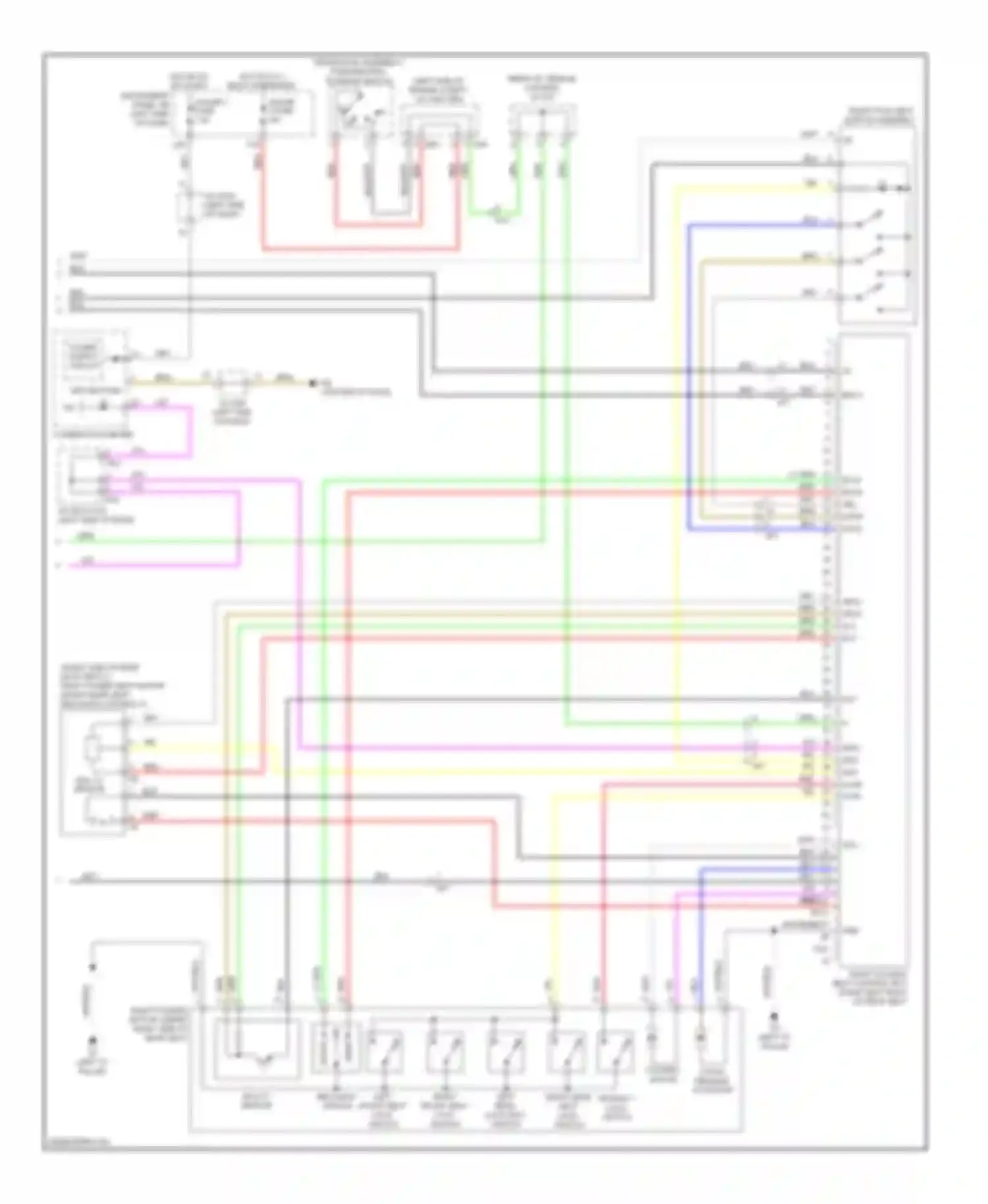 Sienna Toyota III (2010-2014): Third row folding seat circuit (2 of 2)