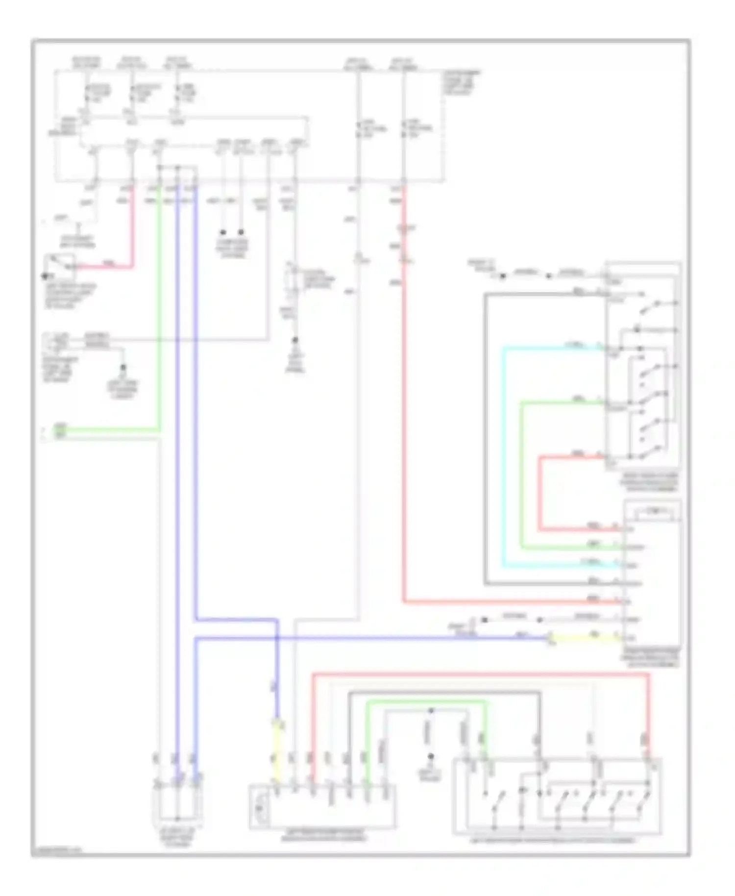 Sienna Toyota III (2010-2014): Power windows circuit (2 of 2)