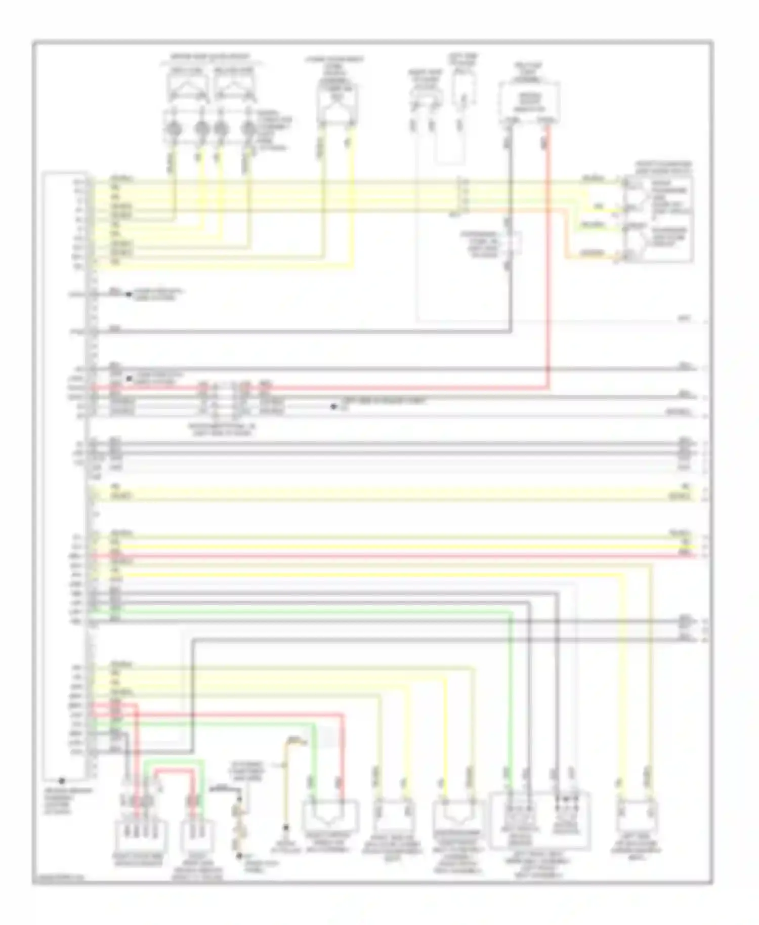 Sienna Toyota III (2010-2014): Supplemental restraint circuit (1 of 2)