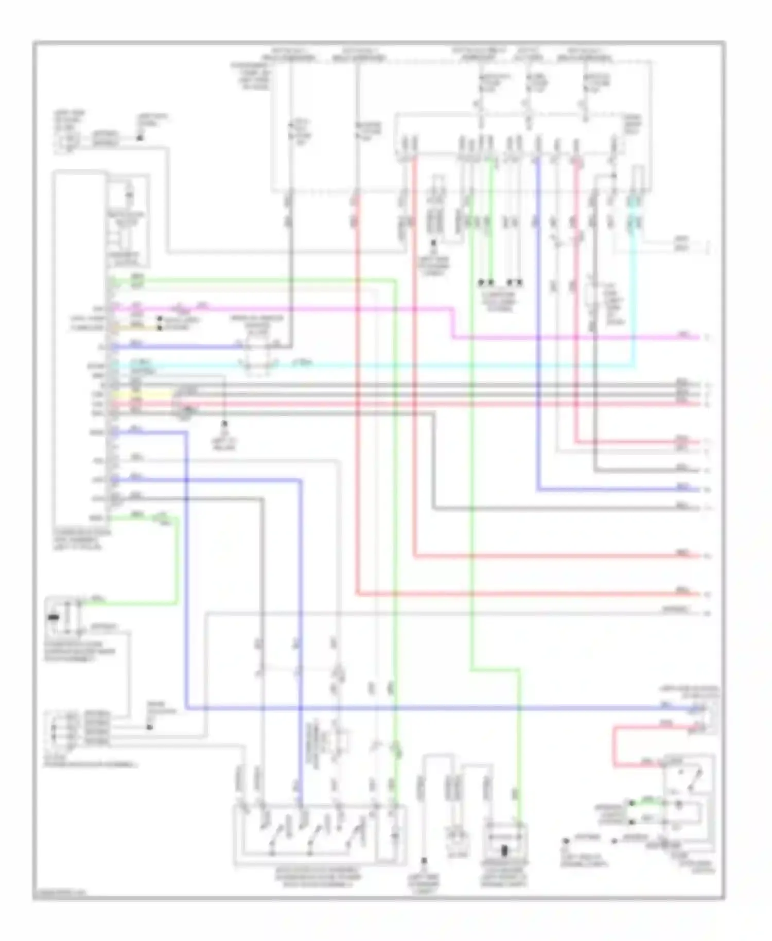 Sienna Toyota III (2010-2014): Back door opener circuit, with power back door (1 of 2)
