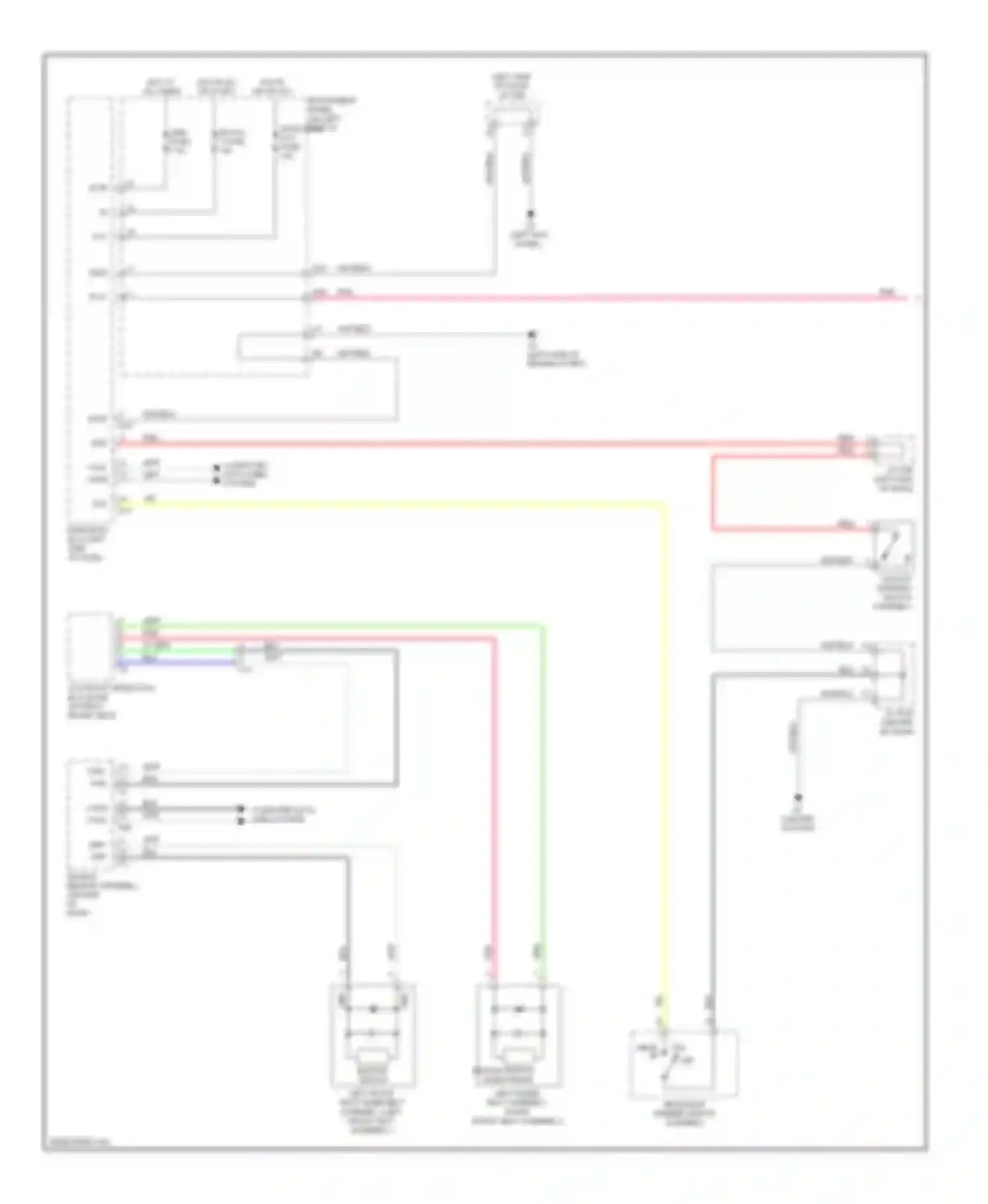 Sienna Toyota III (2010-2014): Key reminder & seat belt warning circuit (1 of 2)