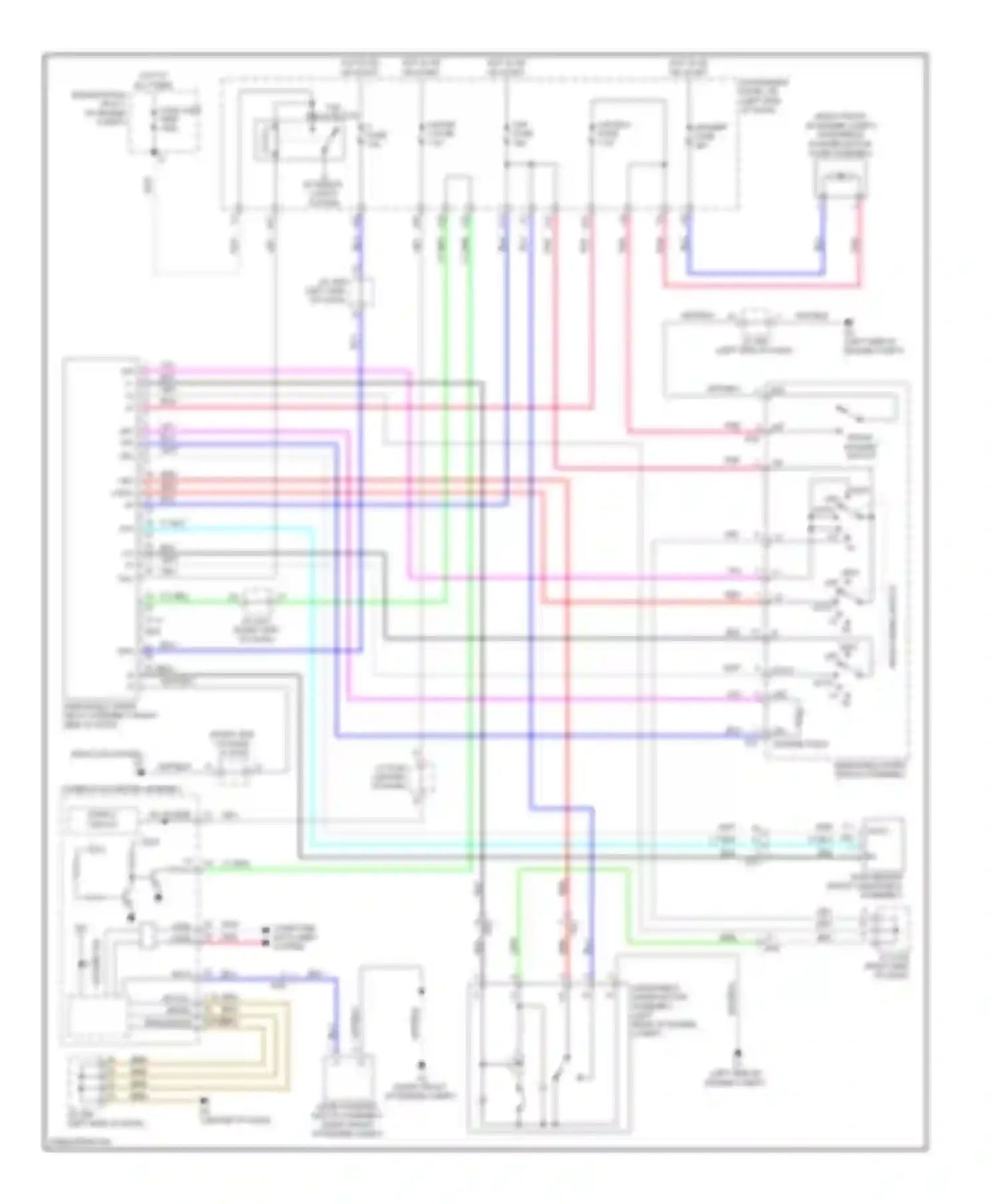 Sienna Toyota III (2010-2014): Front wiper/washer circuit, with auto wiper system