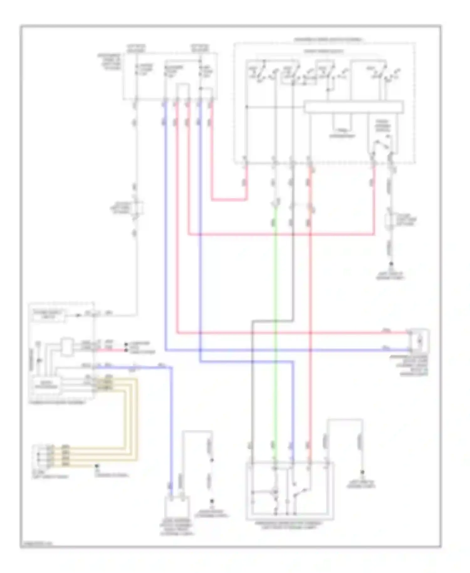 Sienna Toyota III (2010-2014): Front wiper/washer circuit, without auto wiper system