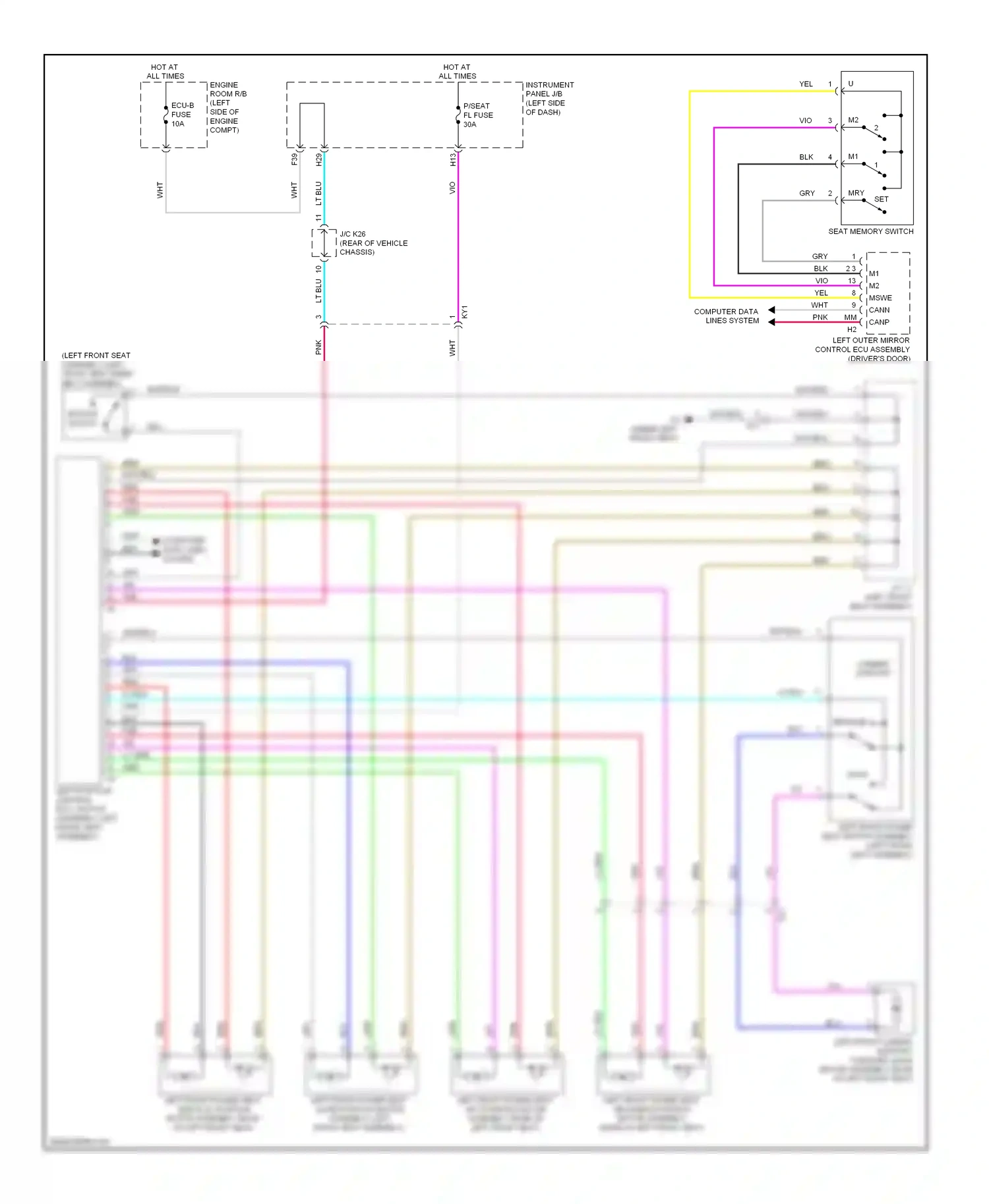 Toyota Sienna III (2010-2014) computer data lines system wiring diagram  (32 of 61)