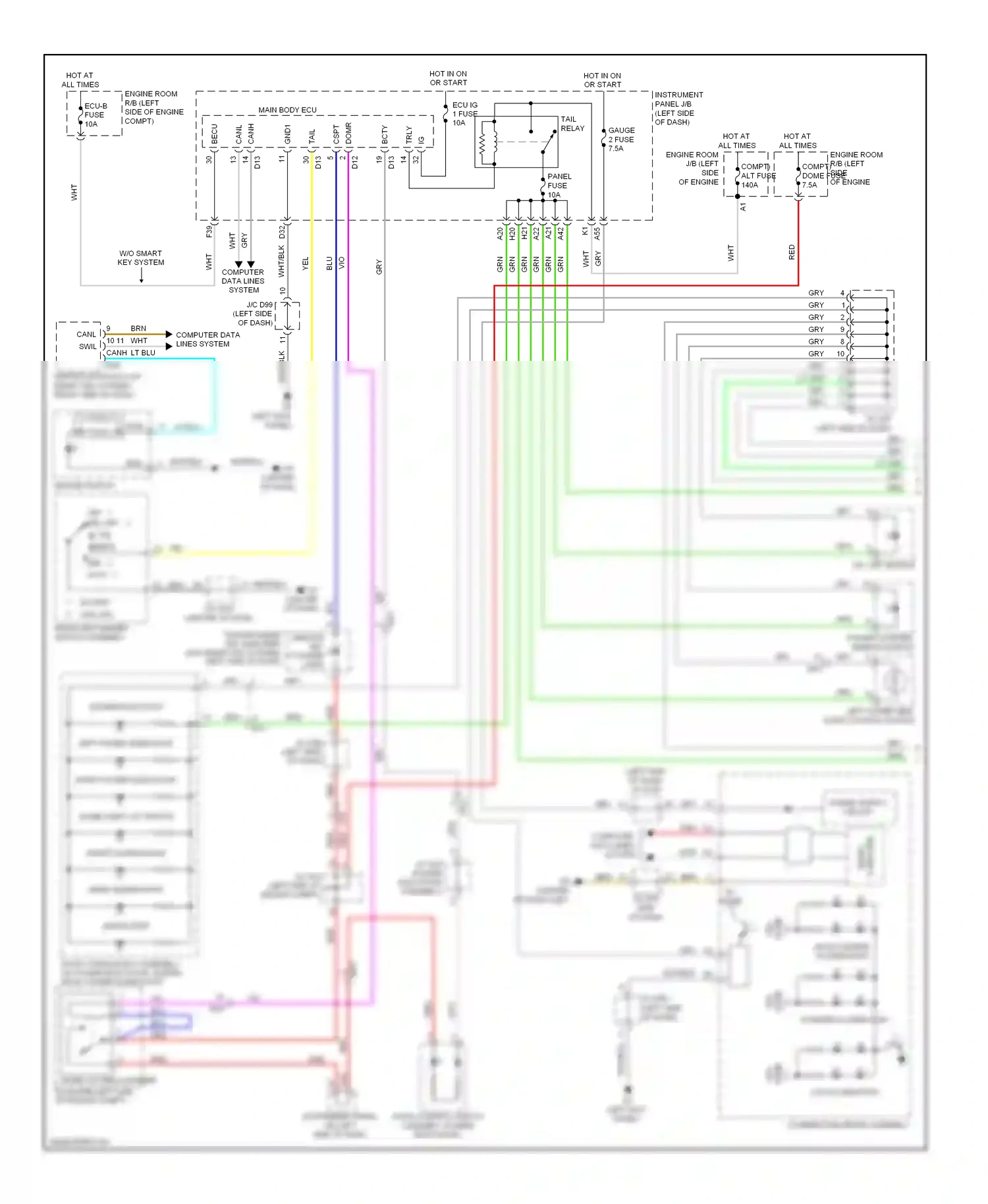 Toyota Sienna III (2010-2014) computer data lines system wiring diagram  (28 of 61)