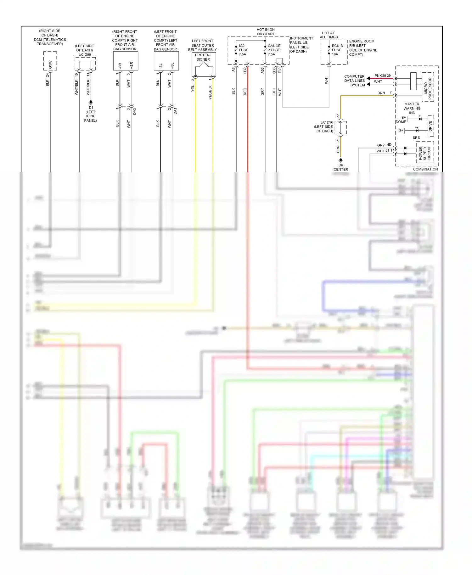 Toyota Sienna III (2010-2014) computer data lines wiring diagram  (2 of 2)