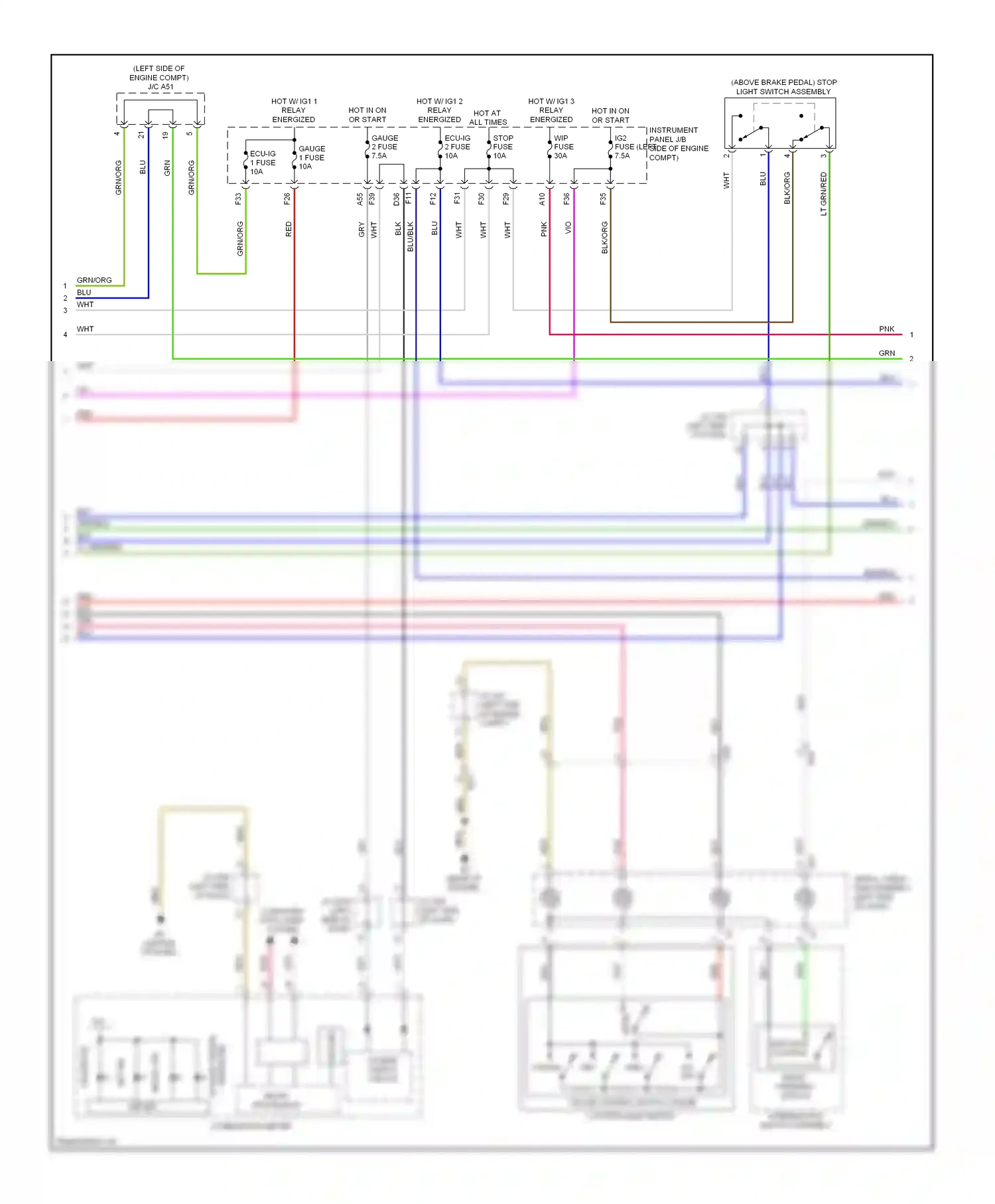 Toyota Sienna III (2010-2014) micro- processor wiring diagram  (1 of 19)