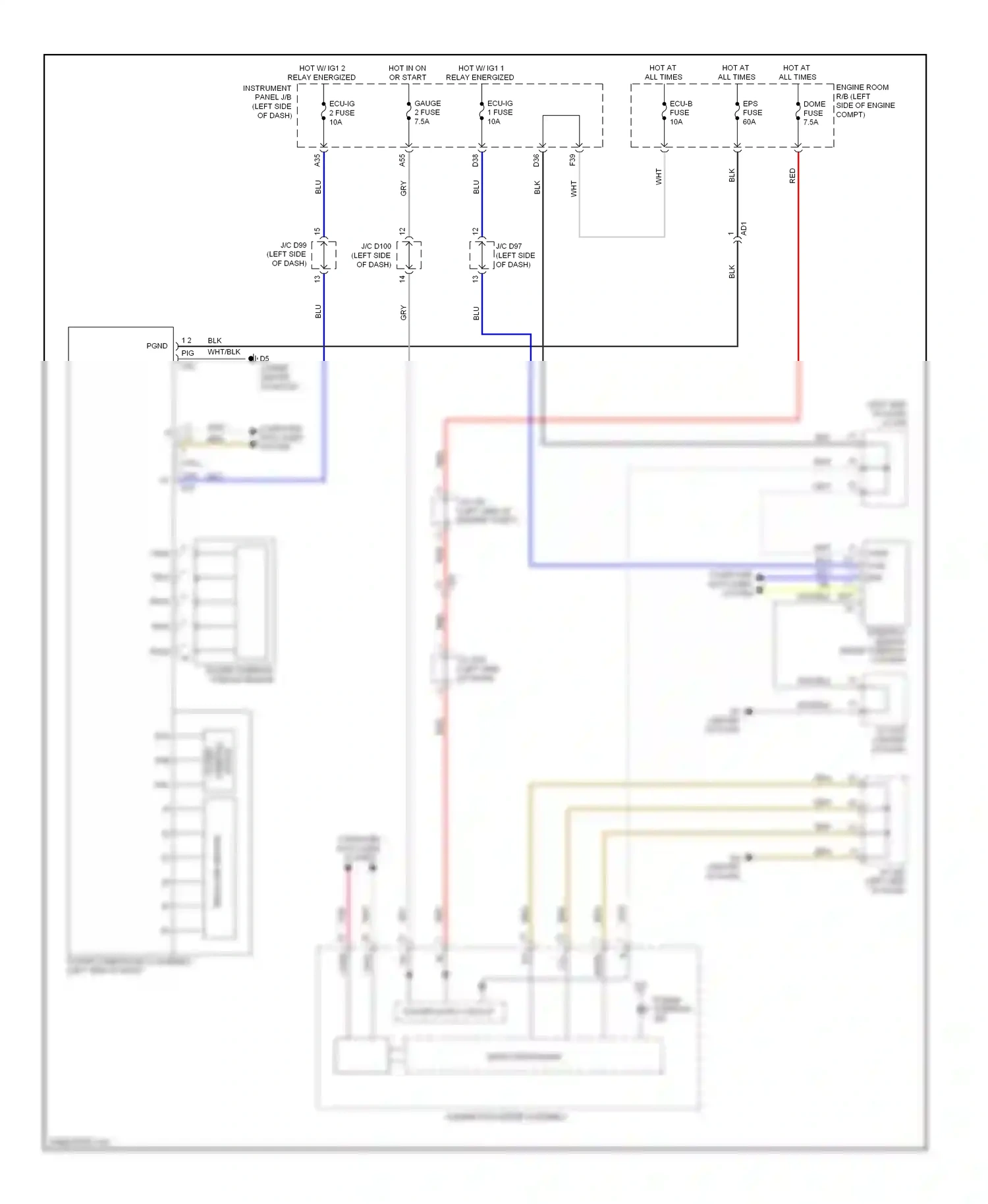 Toyota Sienna III (2010-2014) micro- processor wiring diagram  (3 of 19)