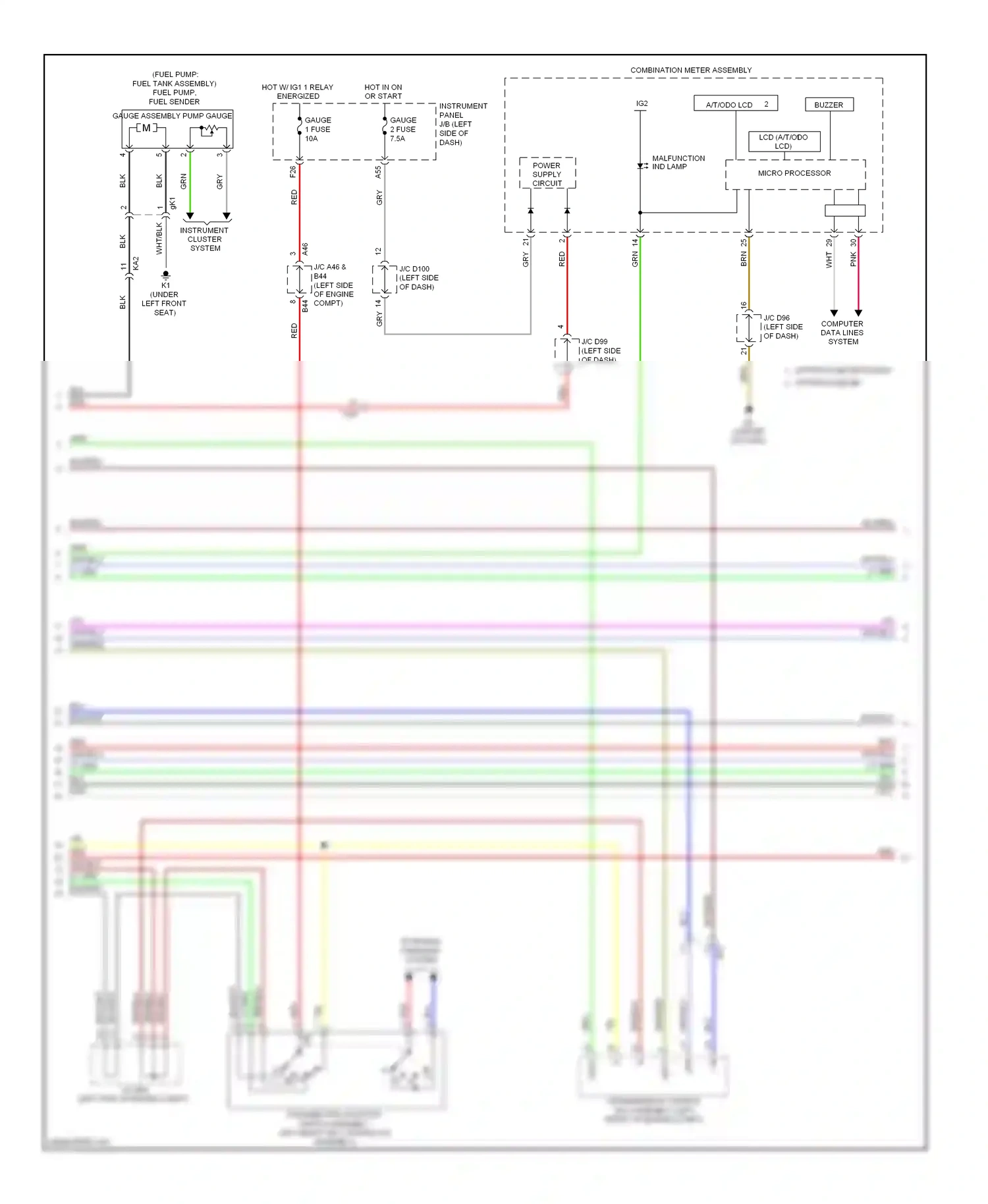 Toyota Sienna III (2010-2014) micro- processor wiring diagram  (10 of 19)