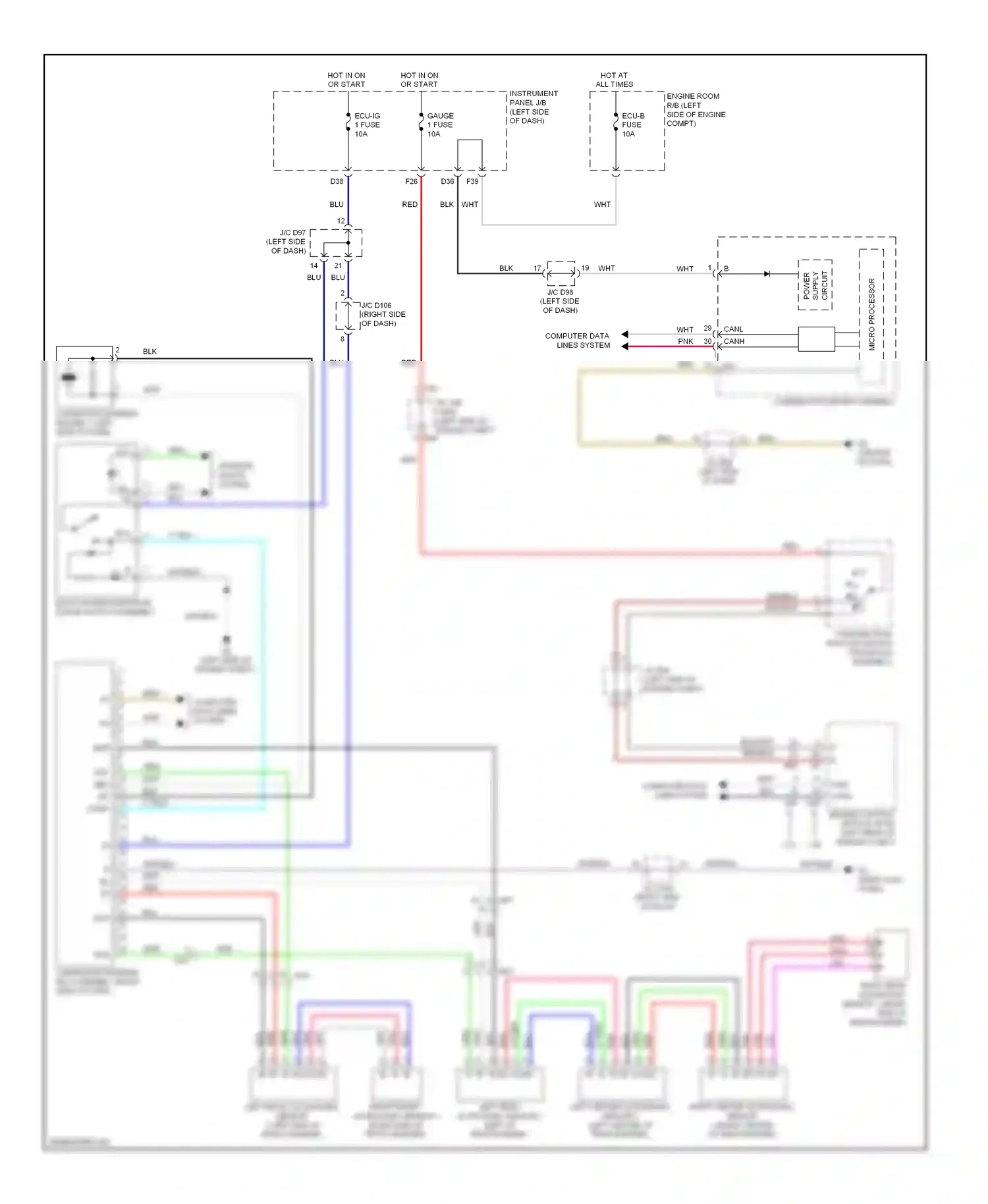 Toyota Sienna III (2010-2014) sof bbz ef cssw wiring diagram  (1 of 1)