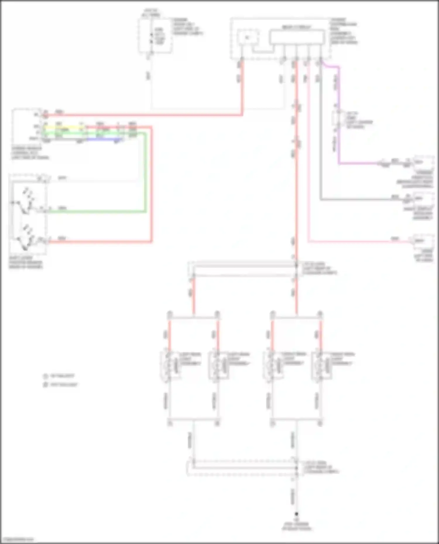 Sienna Toyota IV (2020-2024): Backup lamps circuit