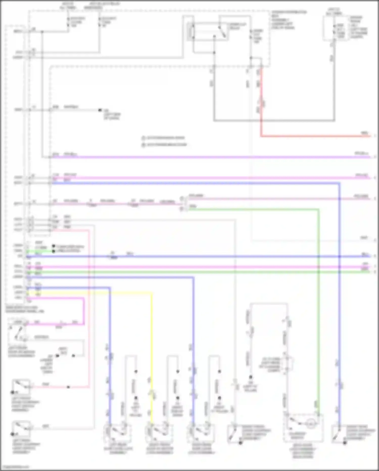 Sienna Toyota IV (2020-2024): Courtesy lamps circuit (1 of 4)