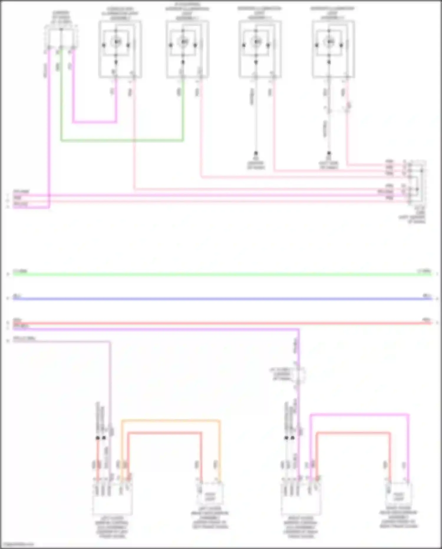 Sienna Toyota IV (2020-2024): Courtesy lamps circuit (3 of 4)