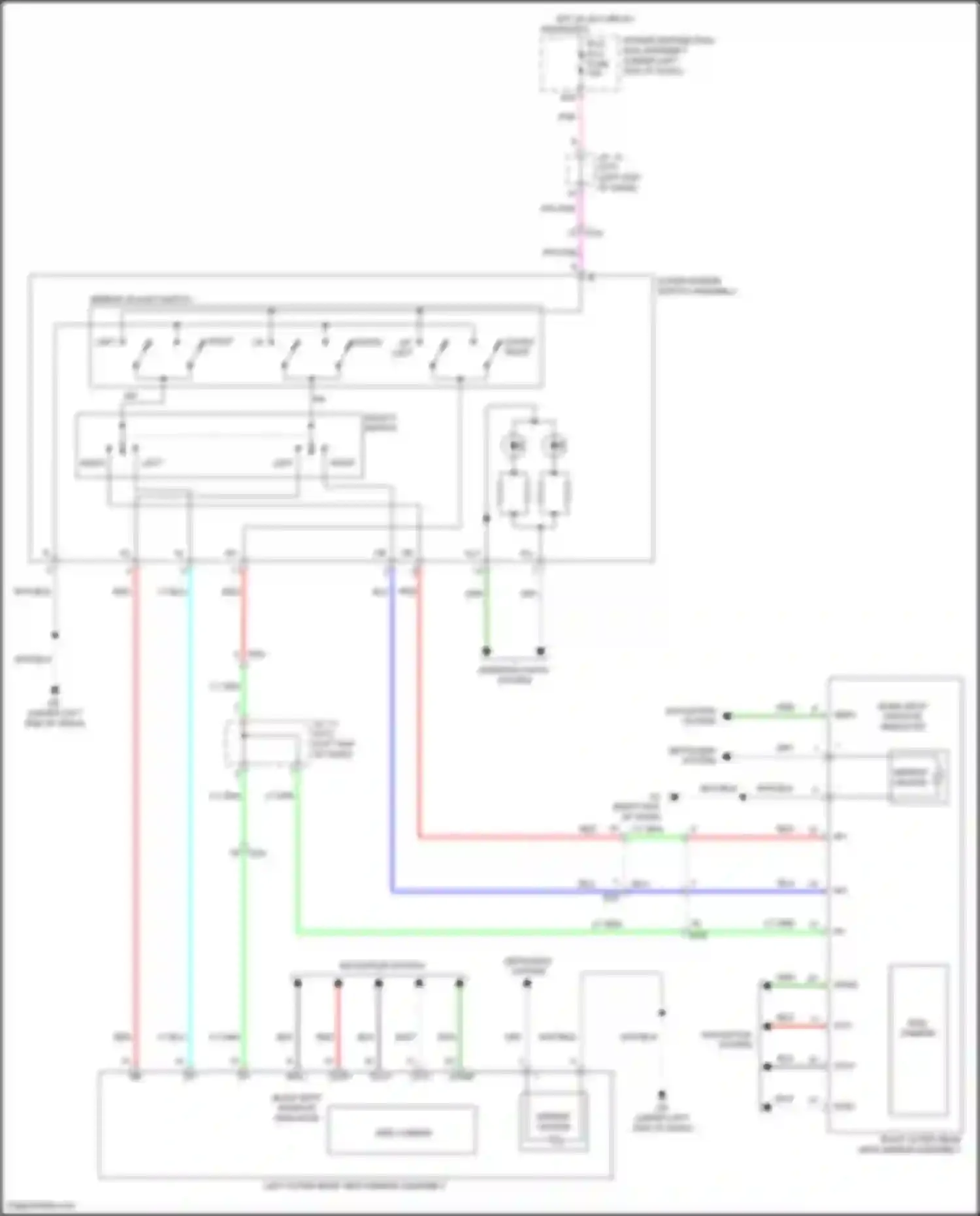 Sienna Toyota IV (2020-2024): Power mirrors circuit