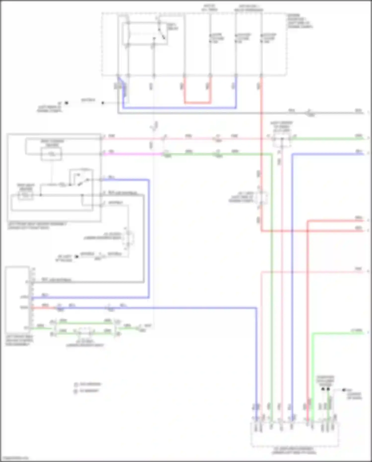 Sienna Toyota IV (2020-2024): Front heated seats circuit, w/o climate control seat (1 of 2)