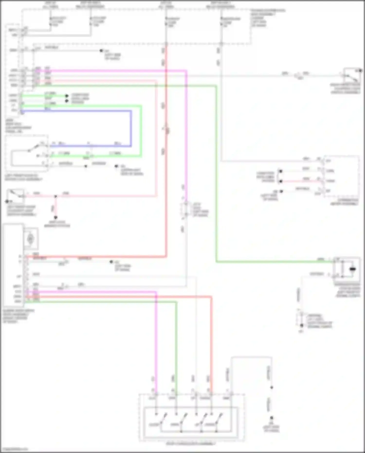 Sienna Toyota IV (2020-2024): Power top/sunroof circuit