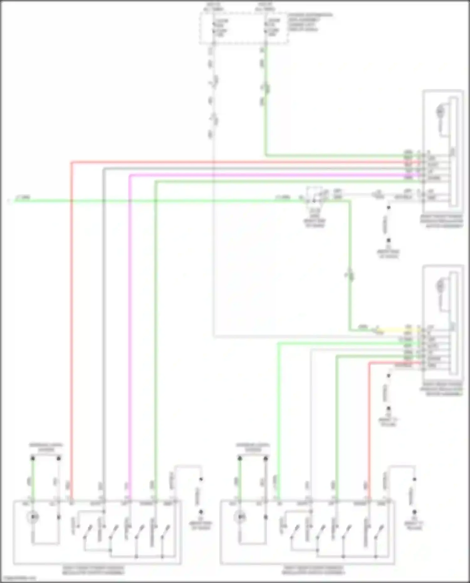 Sienna Toyota IV (2020-2024): Power windows circuit (3 of 3)