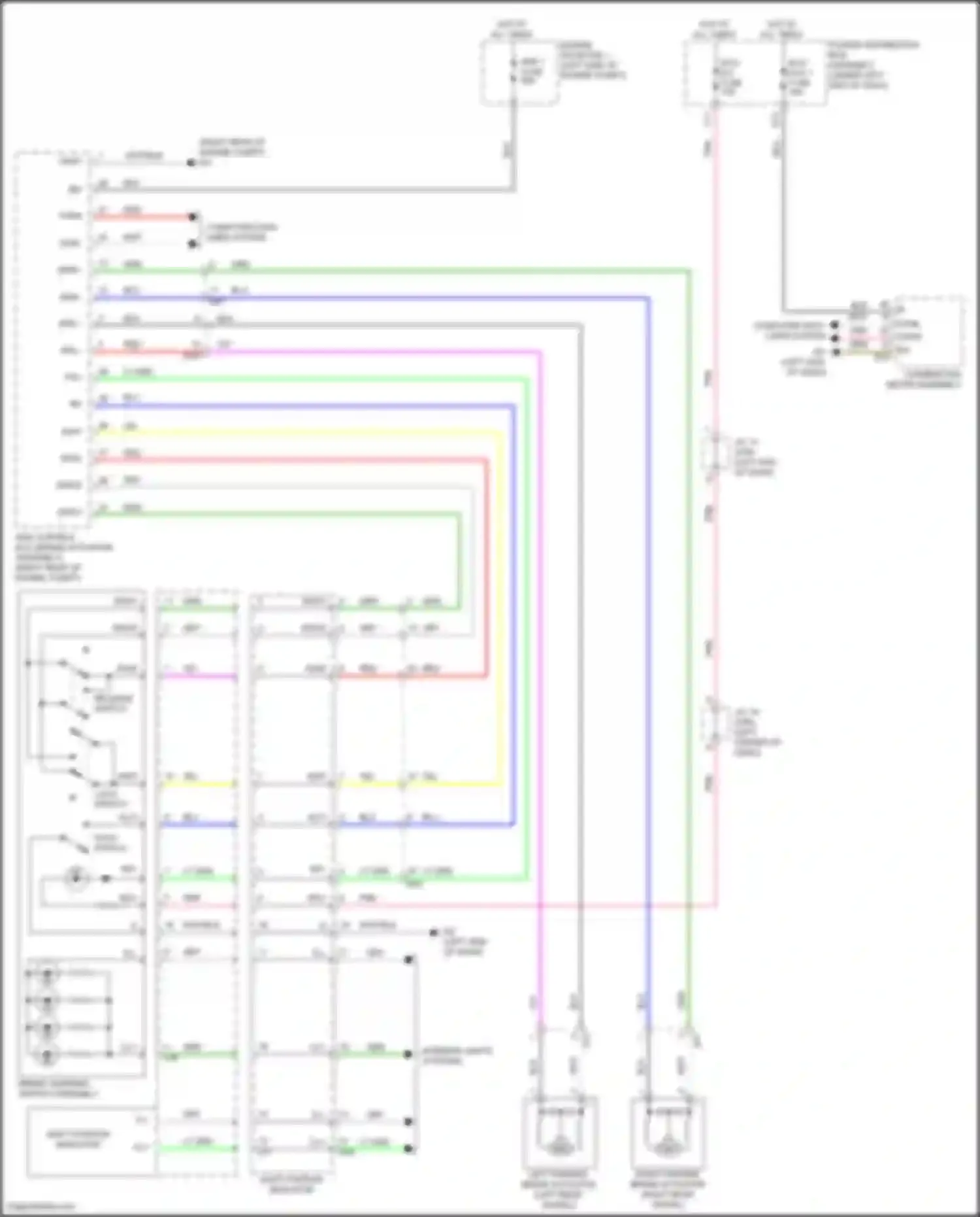 Sienna Toyota IV (2020-2024): Electric parking brake circuit