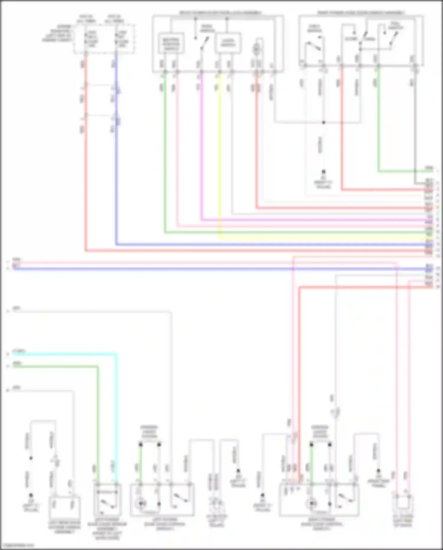 Sienna Toyota IV (2020-2024): Power sliding door circuit (2 of 4)