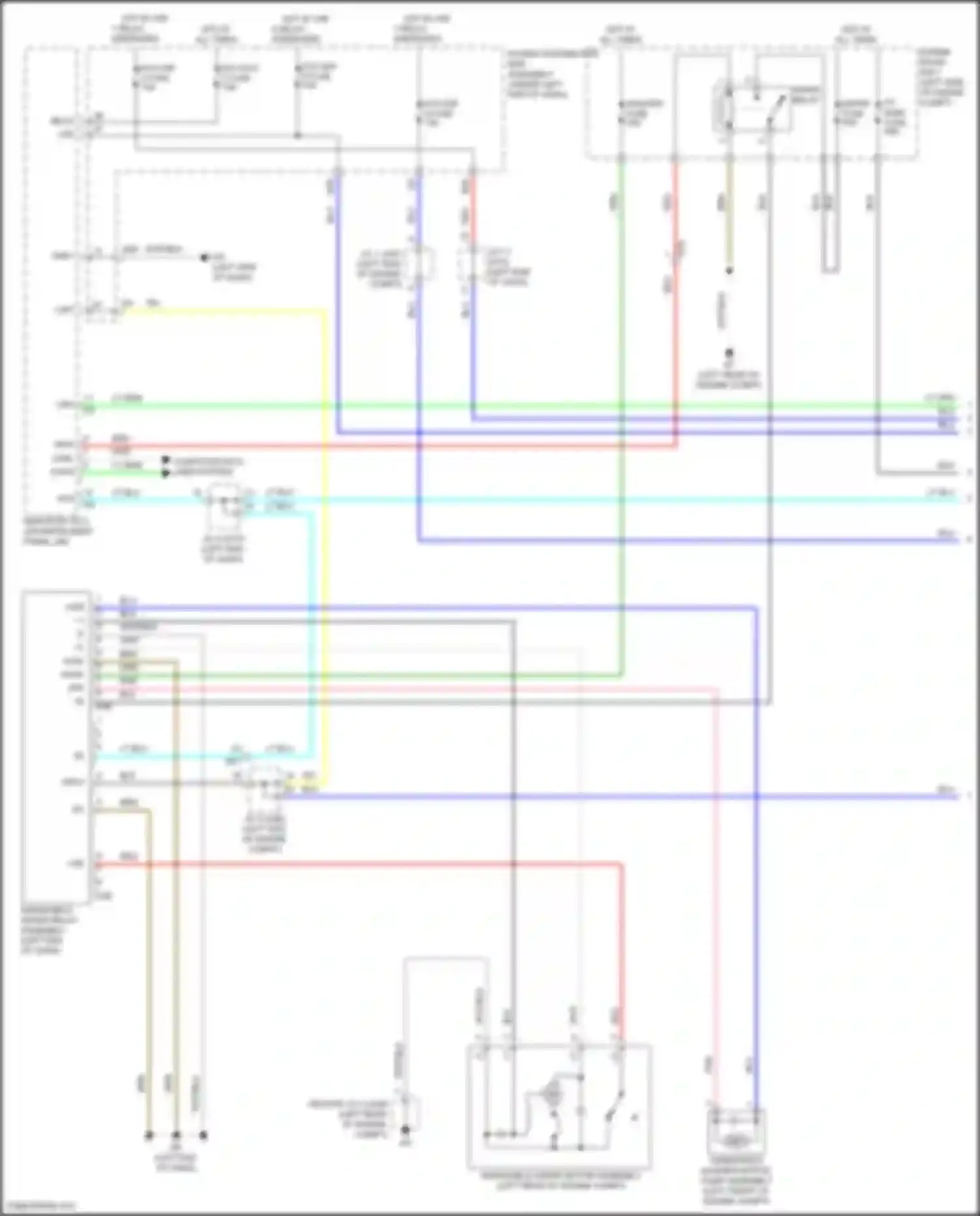 Sienna Toyota IV (2020-2024): Front wiper/washer circuit (1 of 2)
