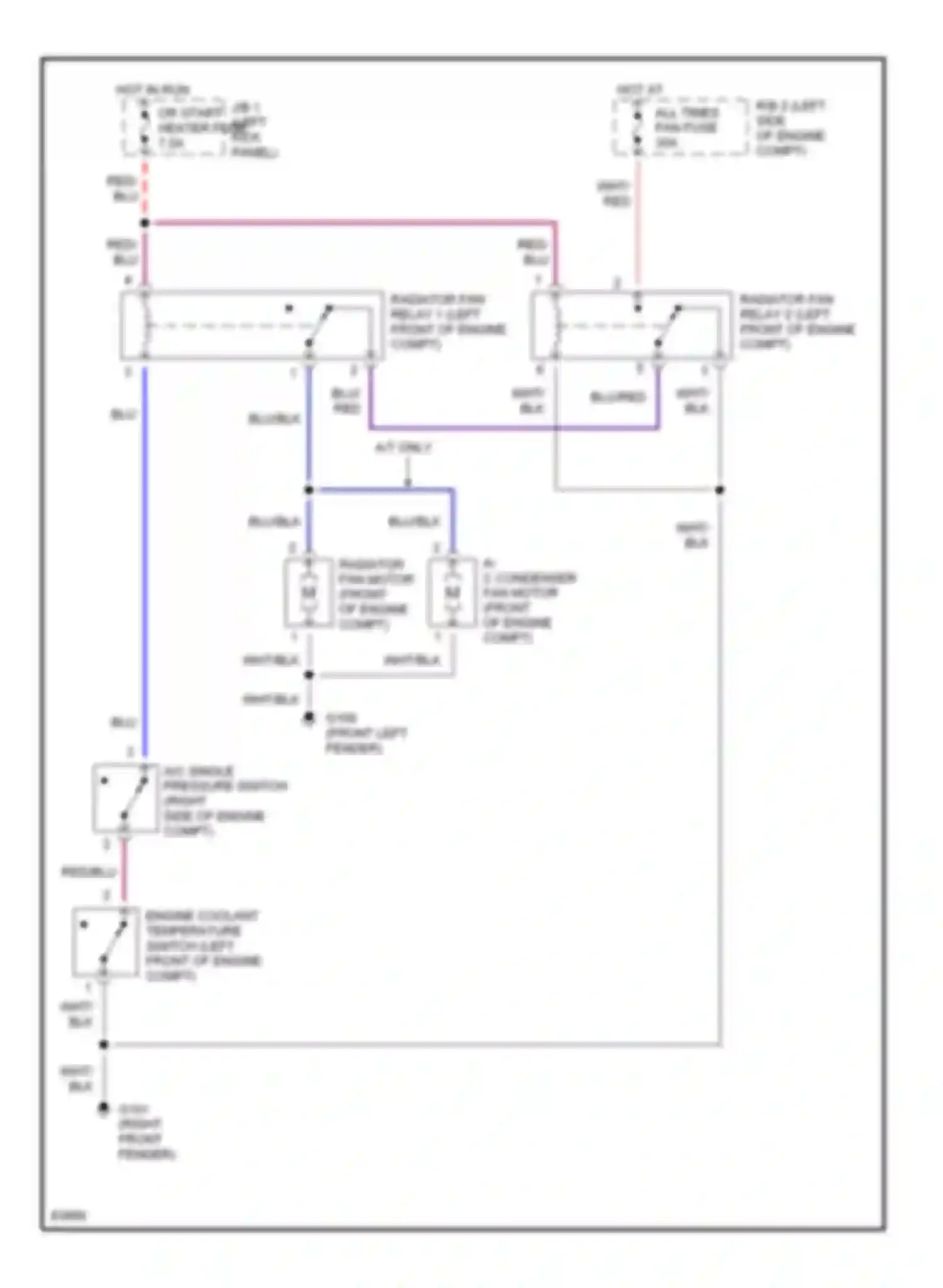 Supra Toyota A80 (1993-1996): 3.0l turbo, cooling fan circuit