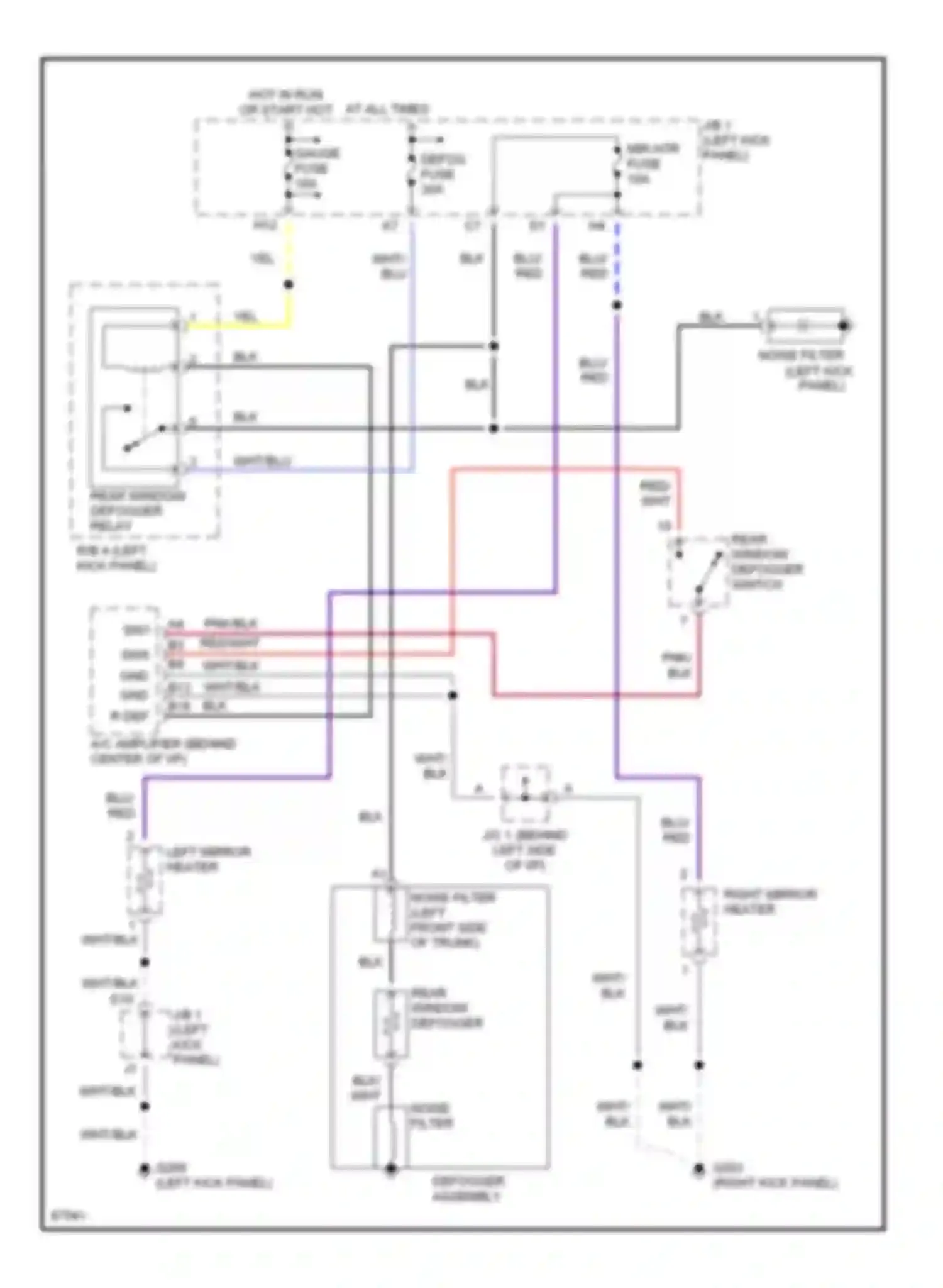 Supra Toyota A80 (1993-1996): Defogger circuit