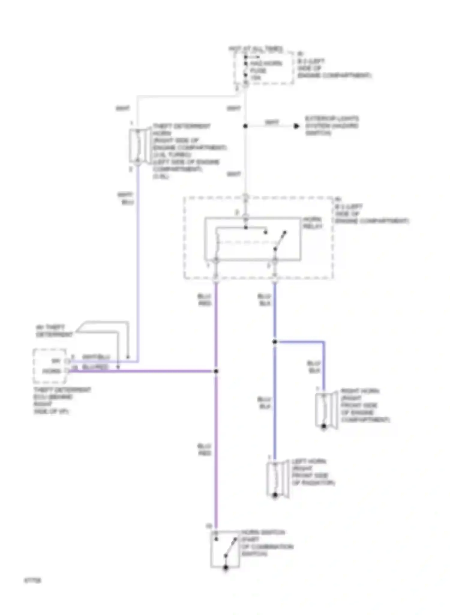 Supra Toyota A80 (1993-1996): Horn circuit