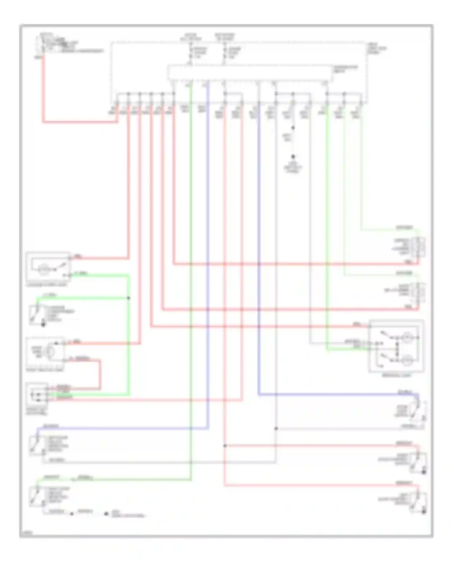 Supra Toyota A80 (1993-1996): Courtesy lamps circuit