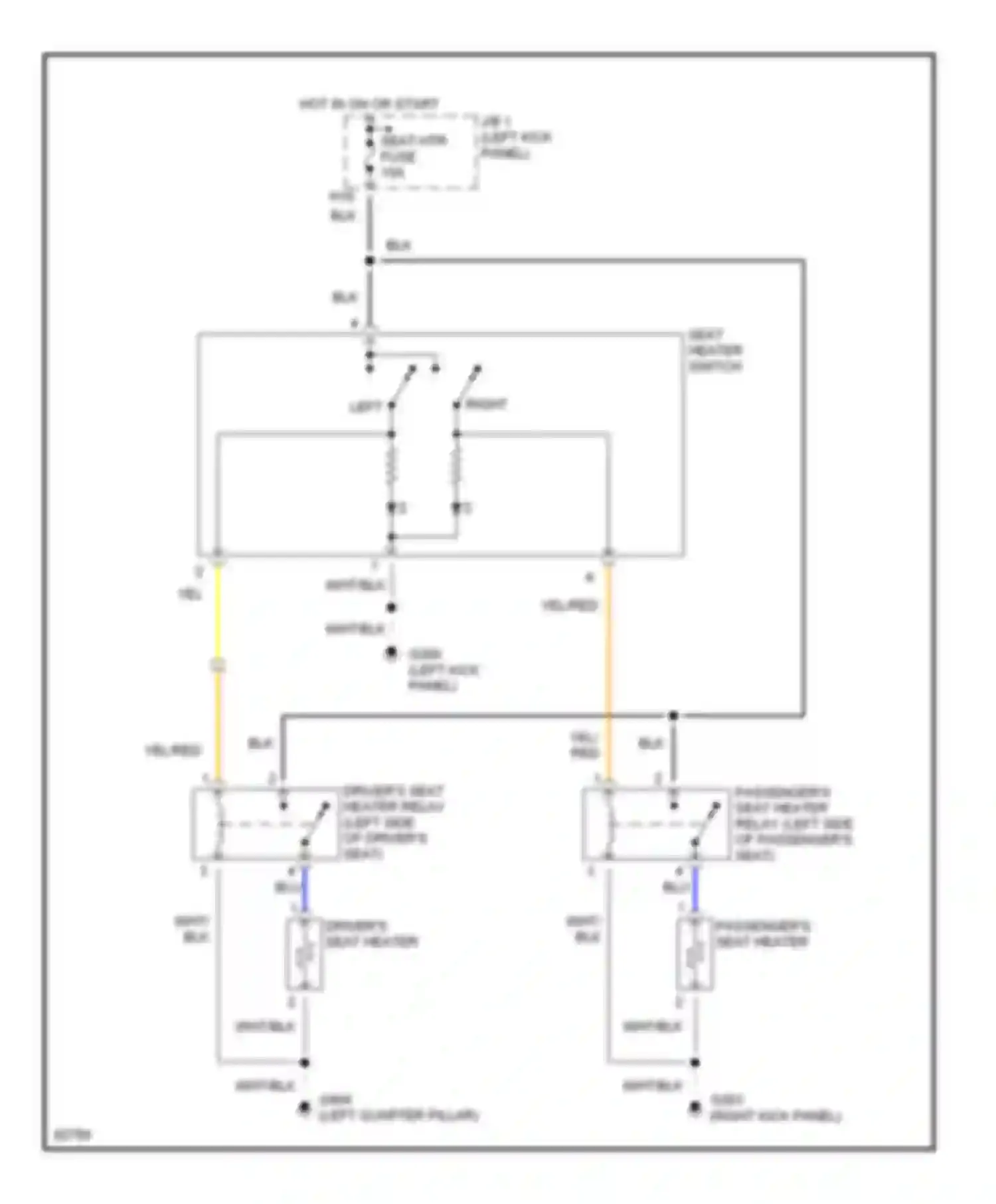 Supra Toyota A80 (1993-1996): Heated seats circuit