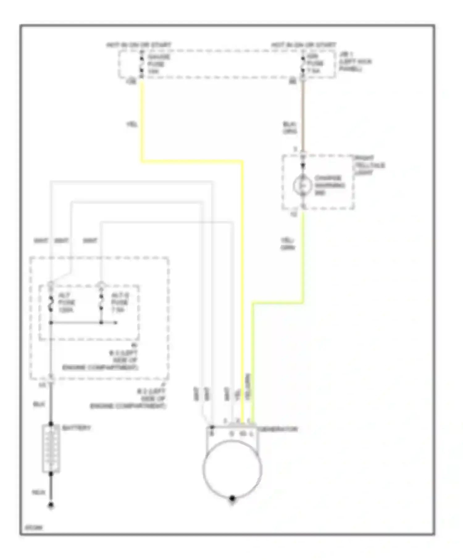 Supra Toyota A80 (1993-1996): Charging circuit