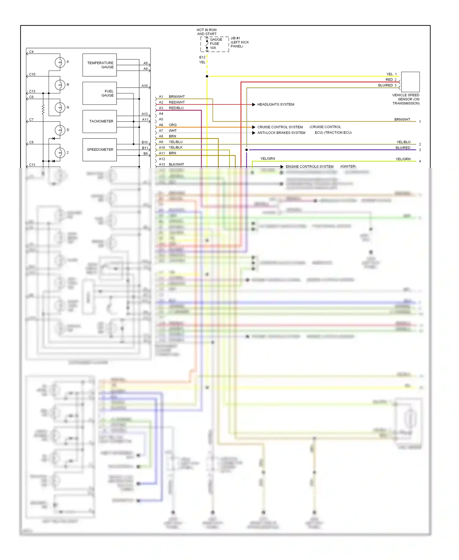 Toyota Supra A80 (1993-1996) engine control module wiring diagram  (1 of 3)