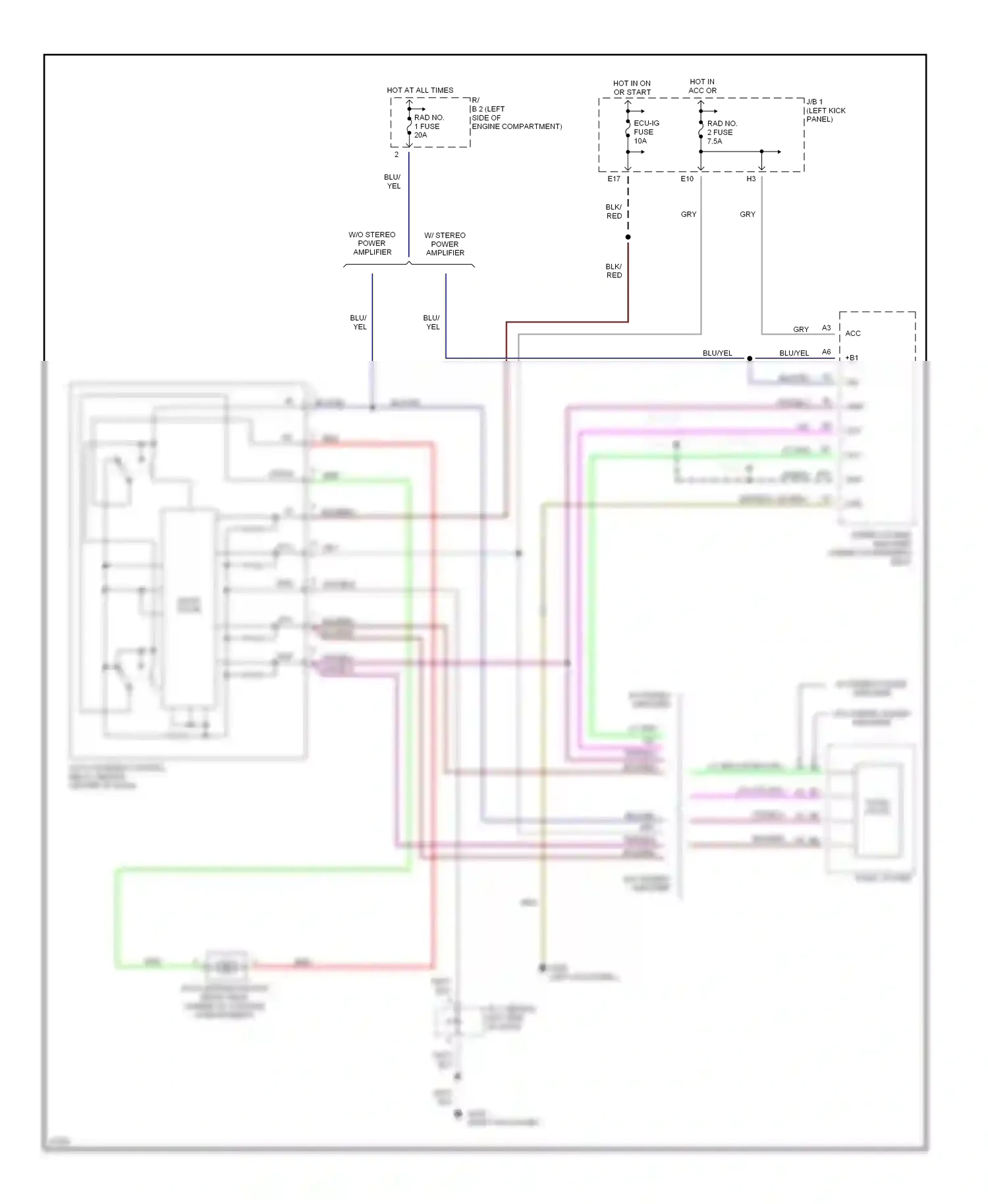 Toyota Supra A80 (1993-1996) solid state wiring diagram  (1 of 3)