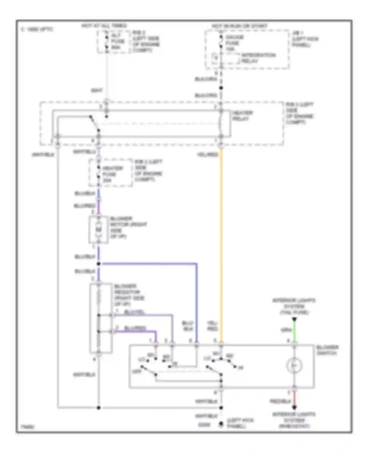 T100 Toyota I (1992-1998): Heater circuit