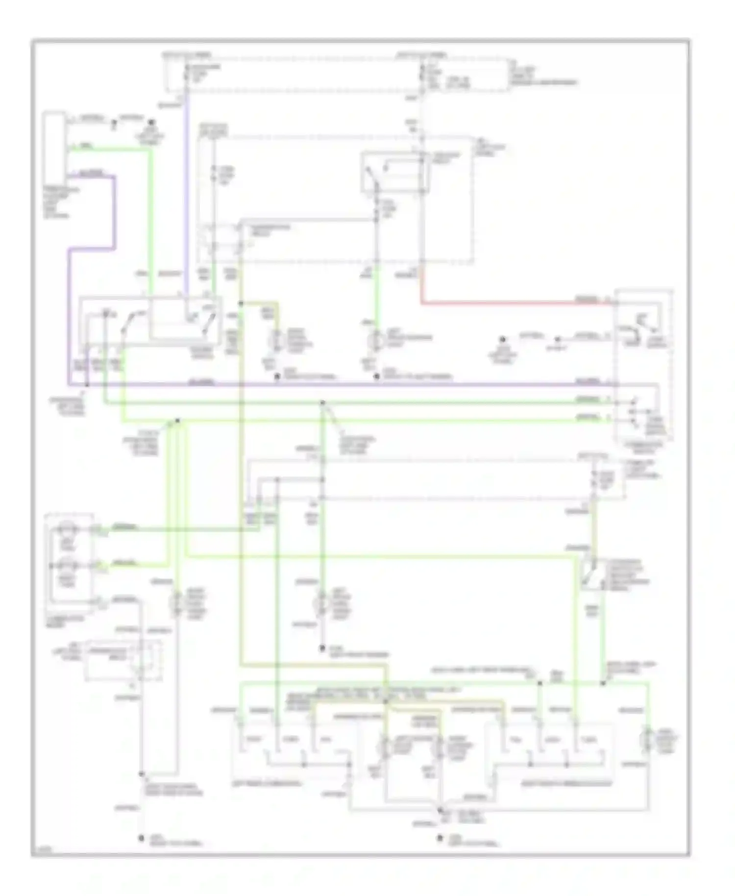 T100 Toyota I (1992-1998): Exterior lamps circuit
