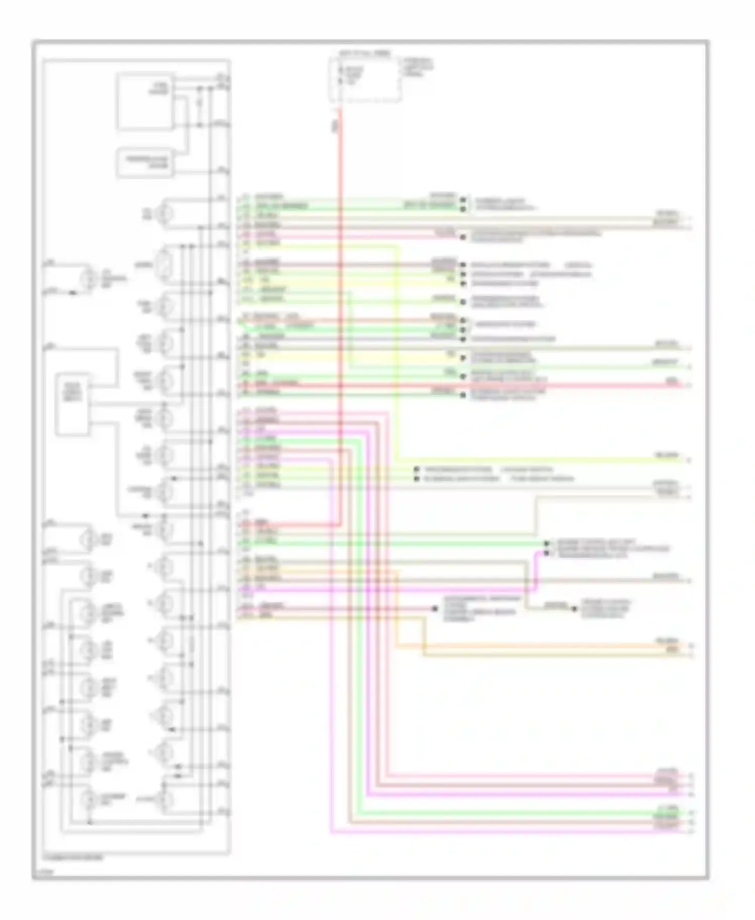 T100 Toyota I (1992-1998): Instrument cluster circuit, without tach (1 of 2)