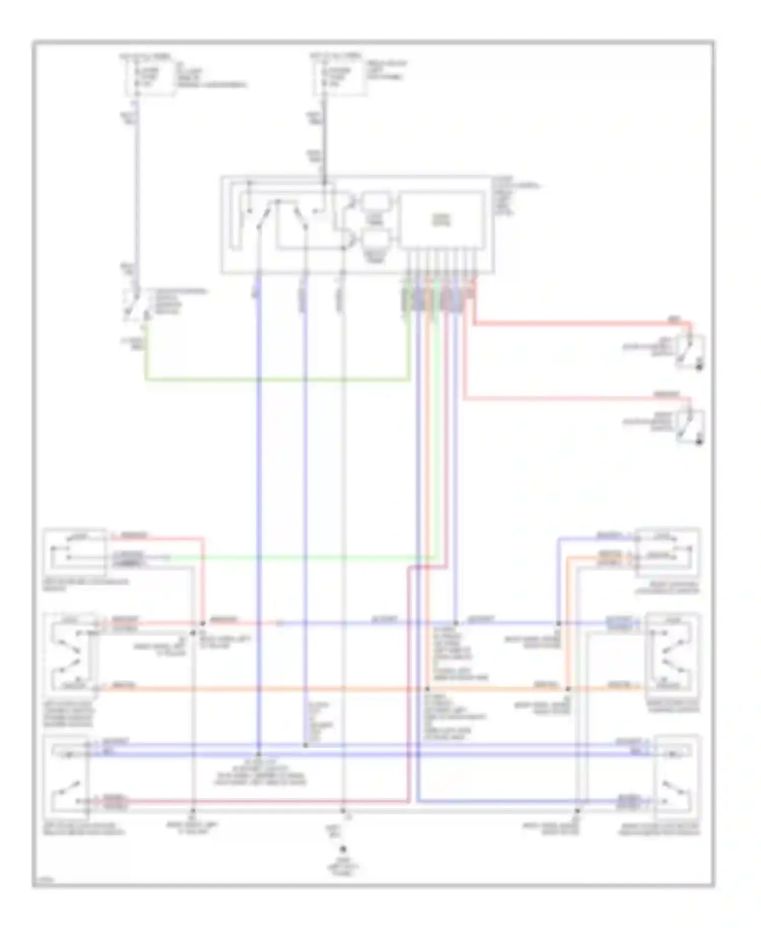 T100 Toyota I (1992-1998): Power door lock circuit