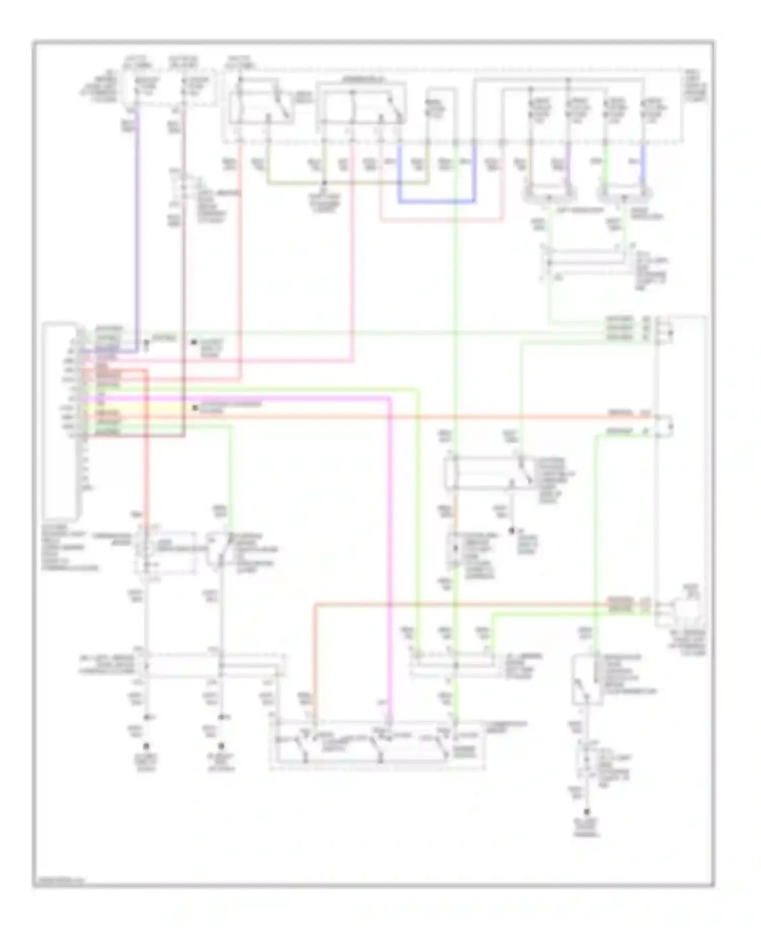 Tacoma Toyota I facelift (2000-2004): Headlight circuit, with drl
