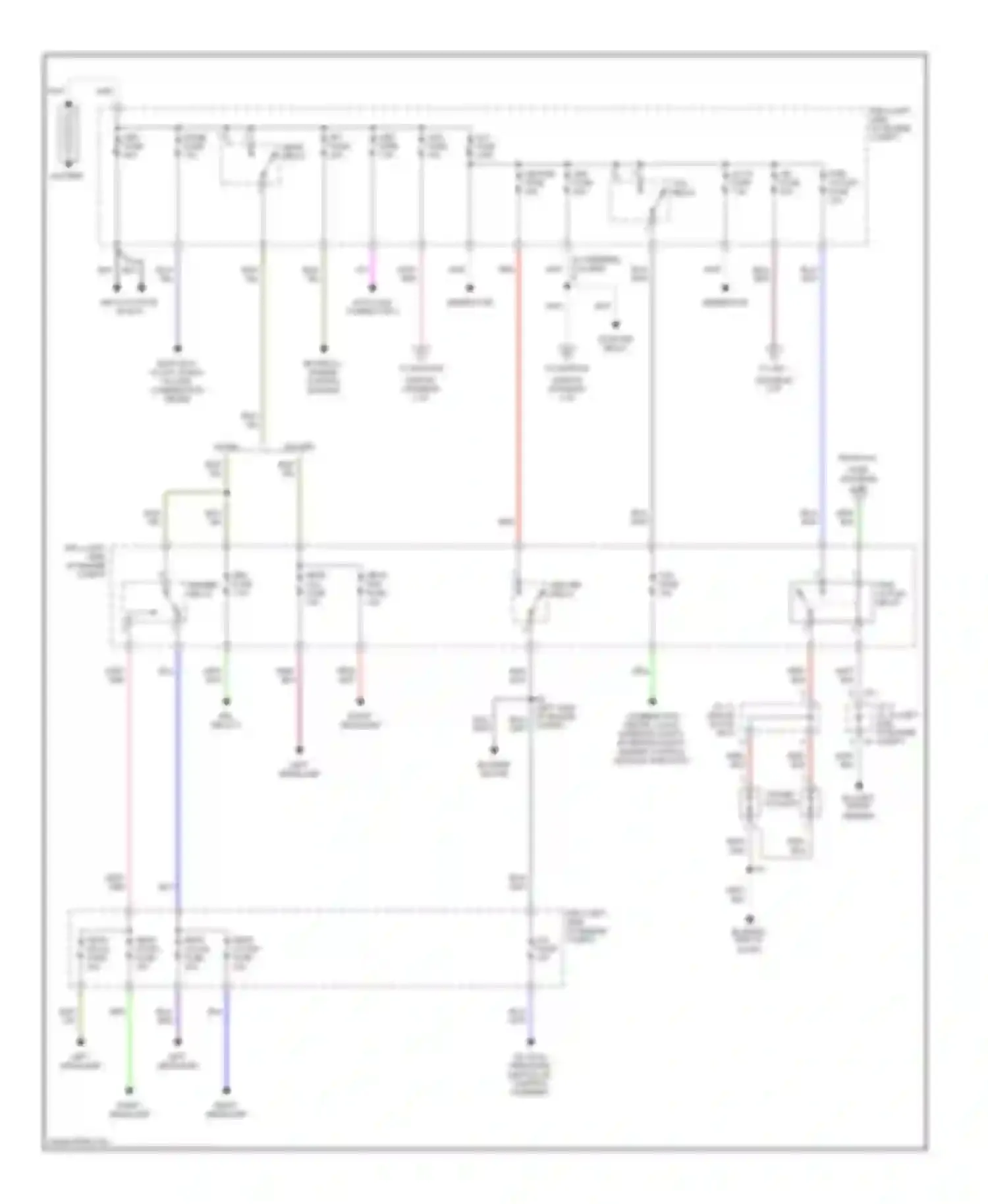 Tacoma Toyota I facelift (2000-2004): Power distribution circuit (1 of 2)