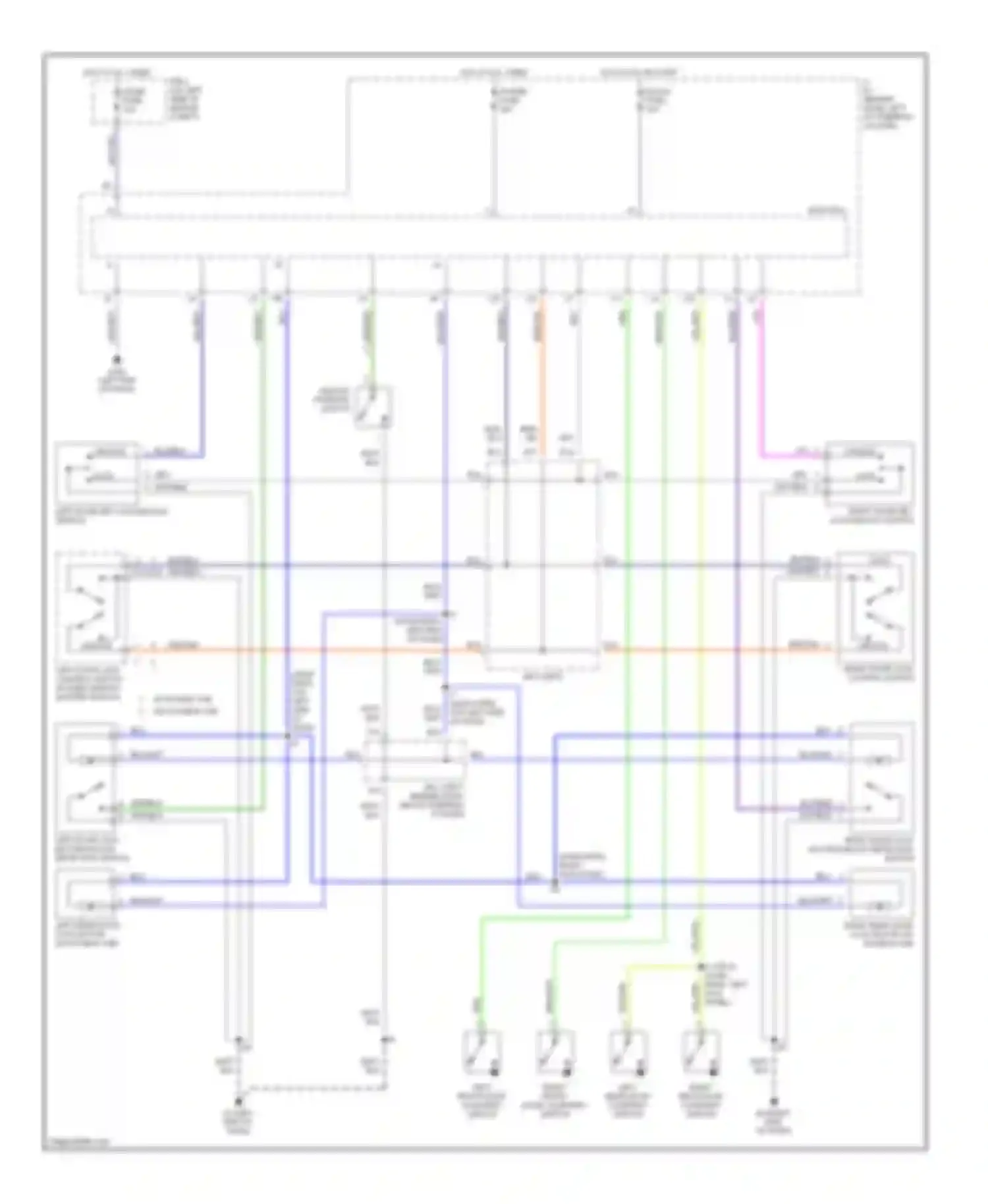 Tacoma Toyota I facelift (2000-2004): Power door lock circuit