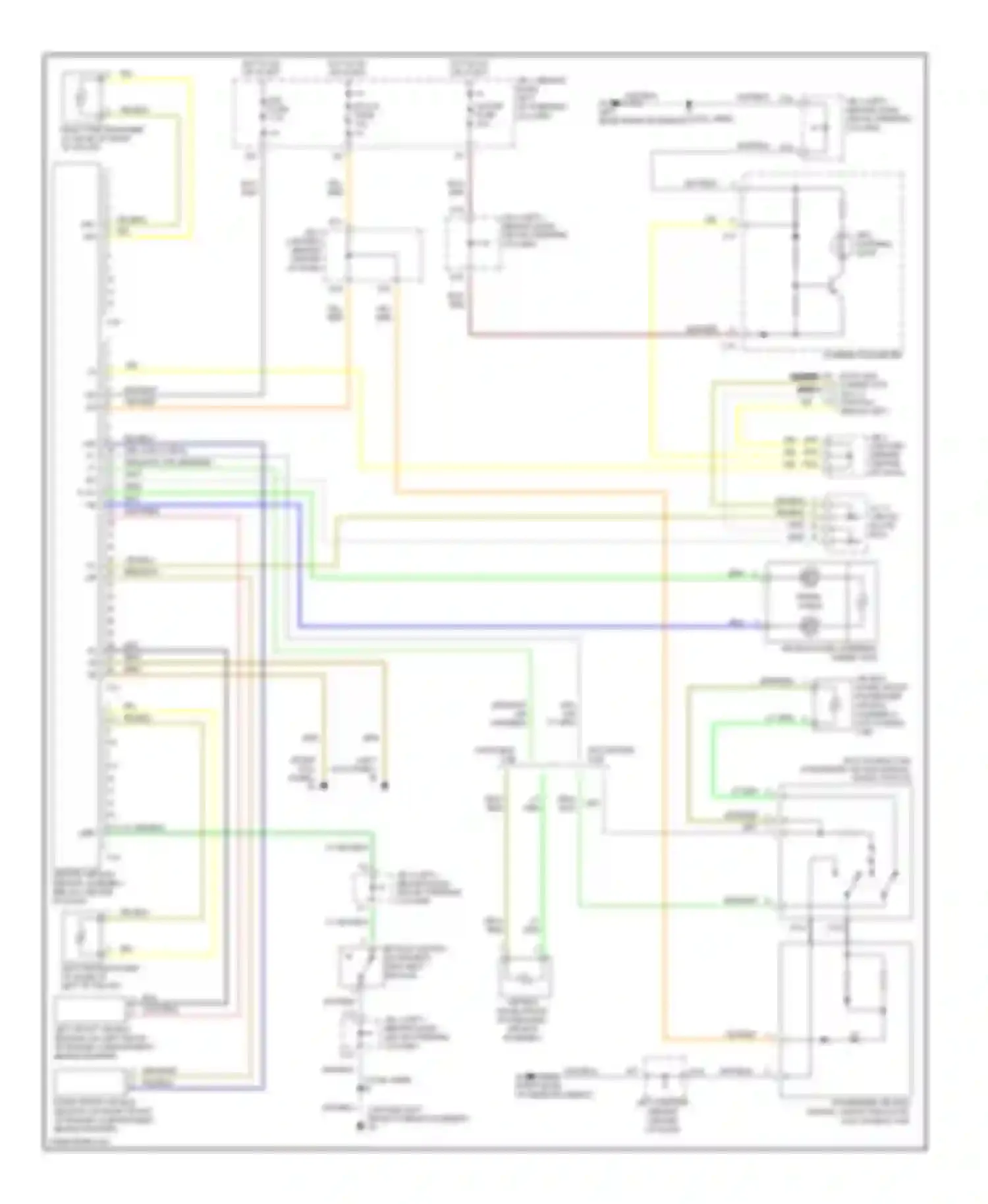 Tacoma Toyota I facelift (2000-2004): Supplemental restraint circuit