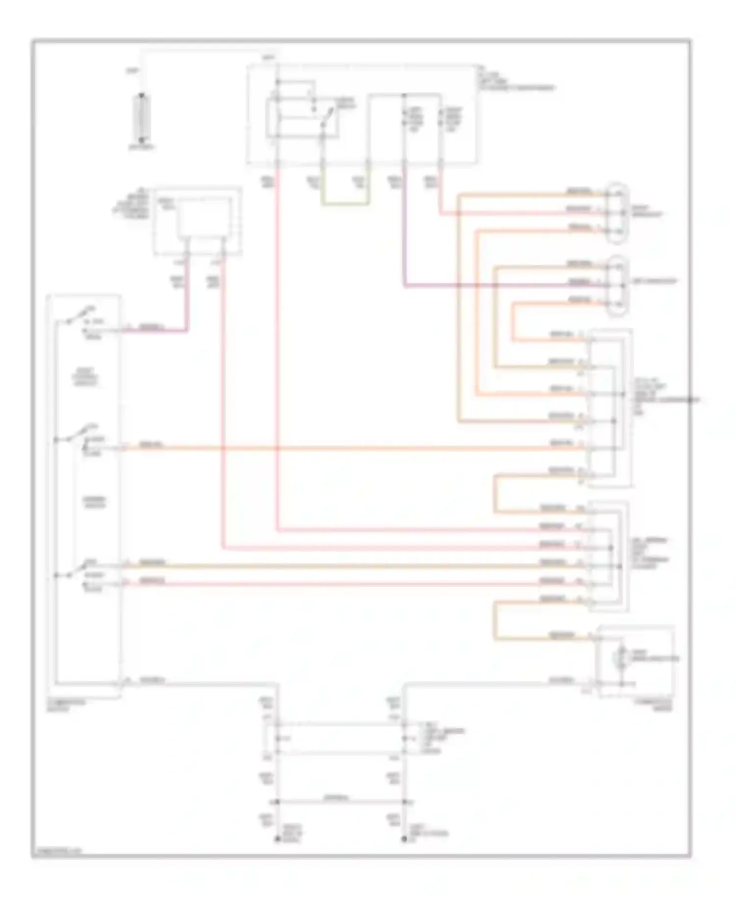 Wiring diagram combination switch for Toyota Tacoma I facelift (2000-2004) (3 of 4)