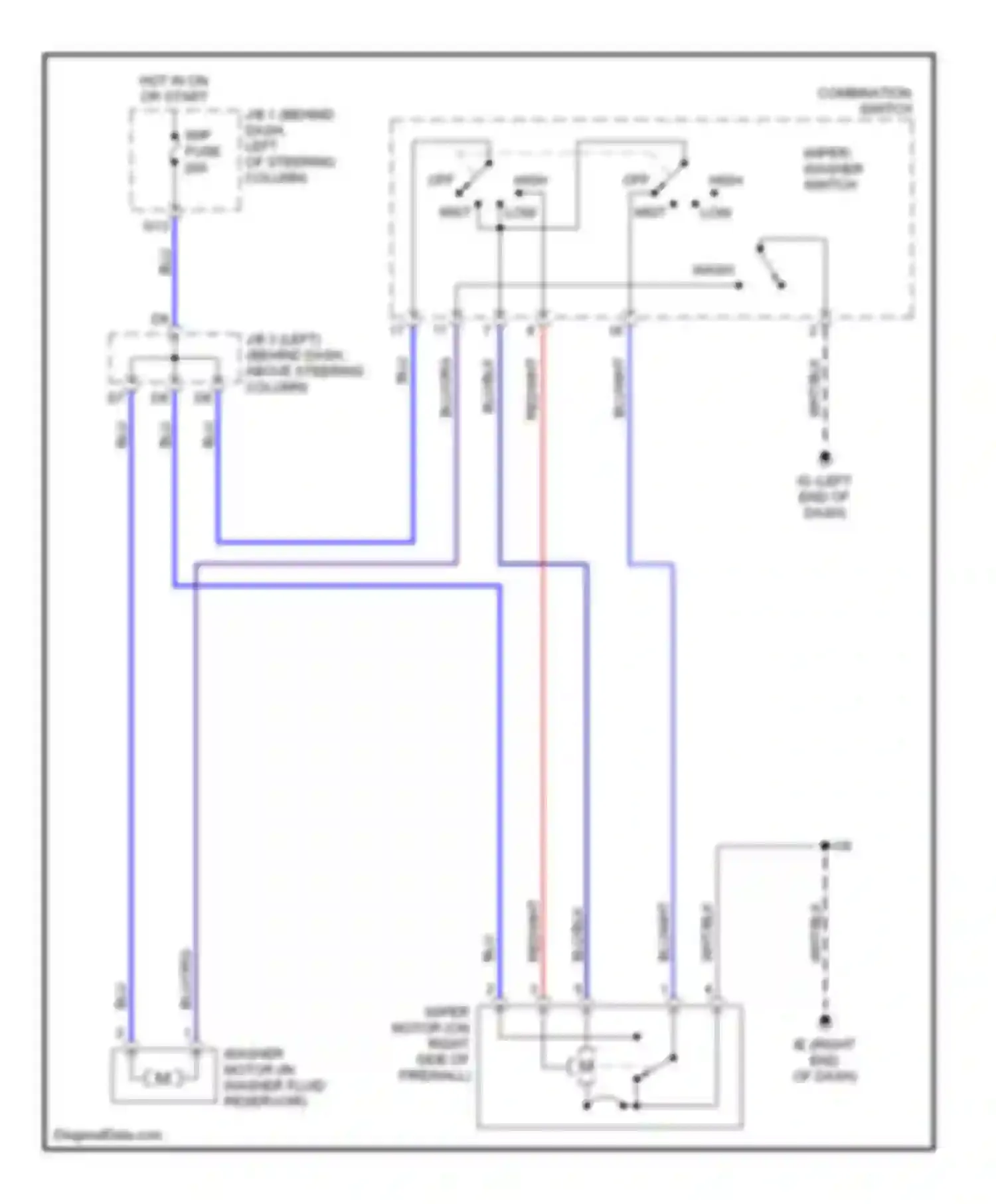 Wiring diagram hot in on or start for Toyota Tacoma I facelift (2000-2004) (31 of 37)