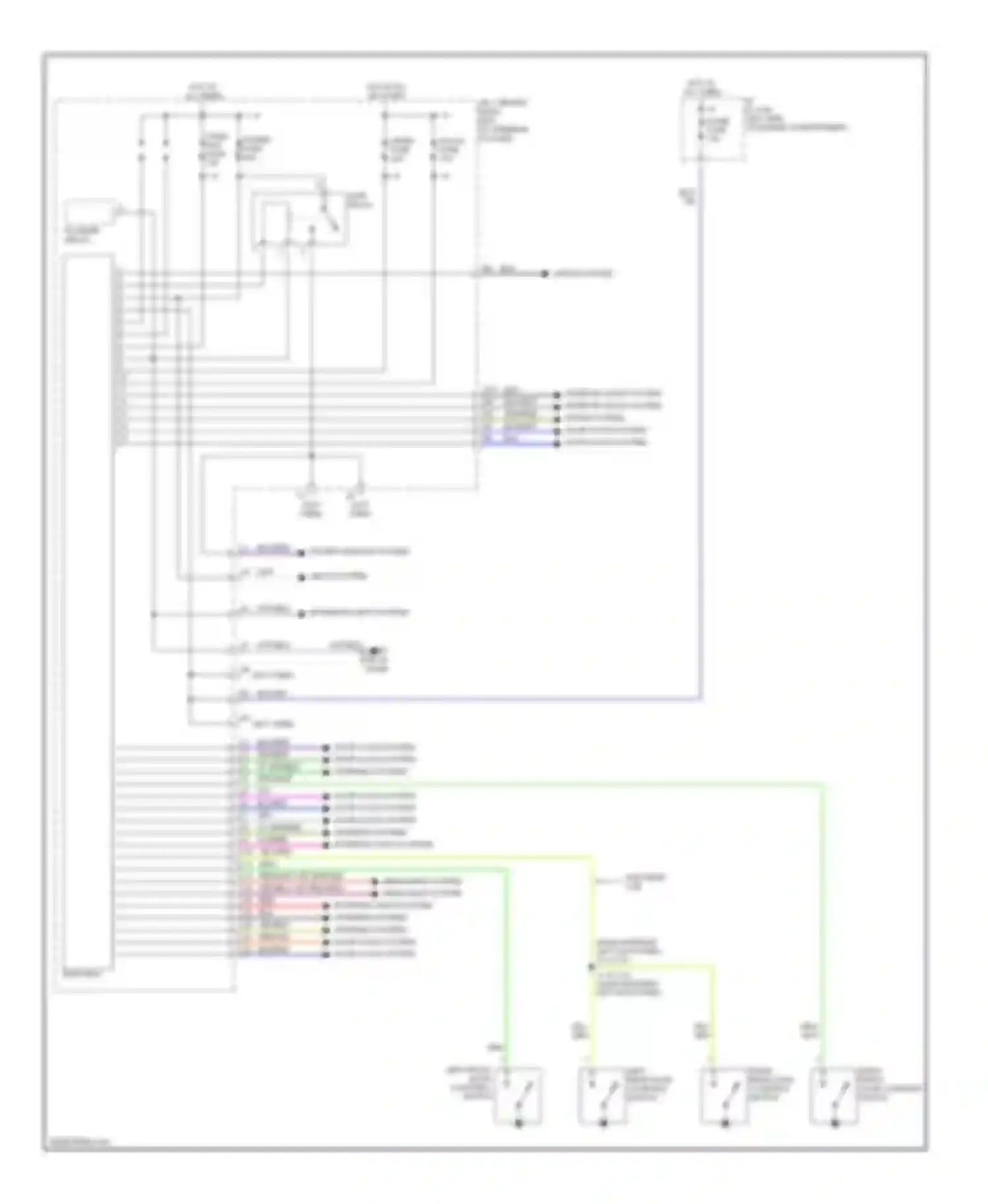 Wiring diagram left front door courtesy switch for Toyota Tacoma I facelift (2000-2004) (1 of 5)