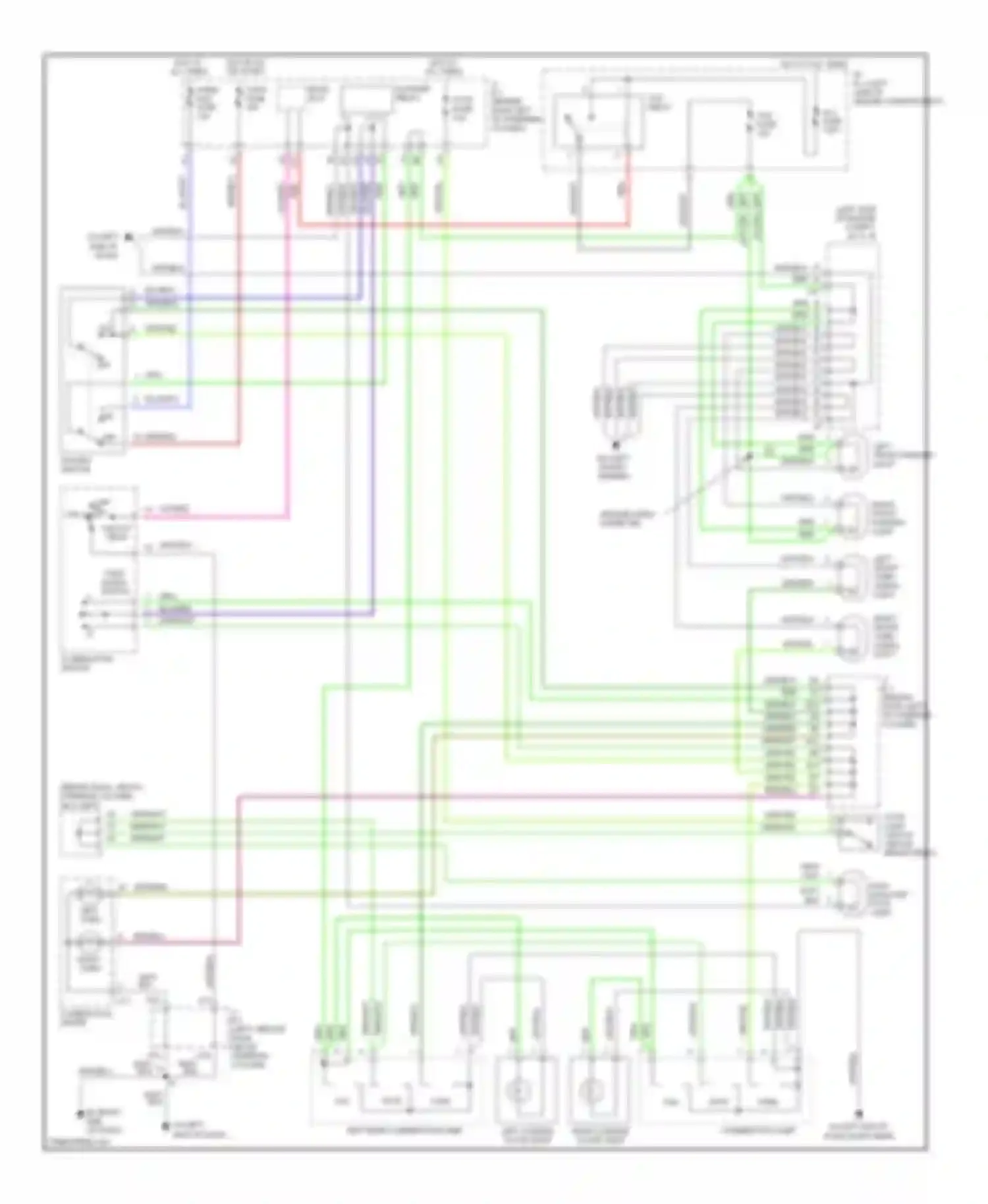 Wiring diagram left rear combination lamp for Toyota Tacoma I facelift (2000-2004) (1 of 1)