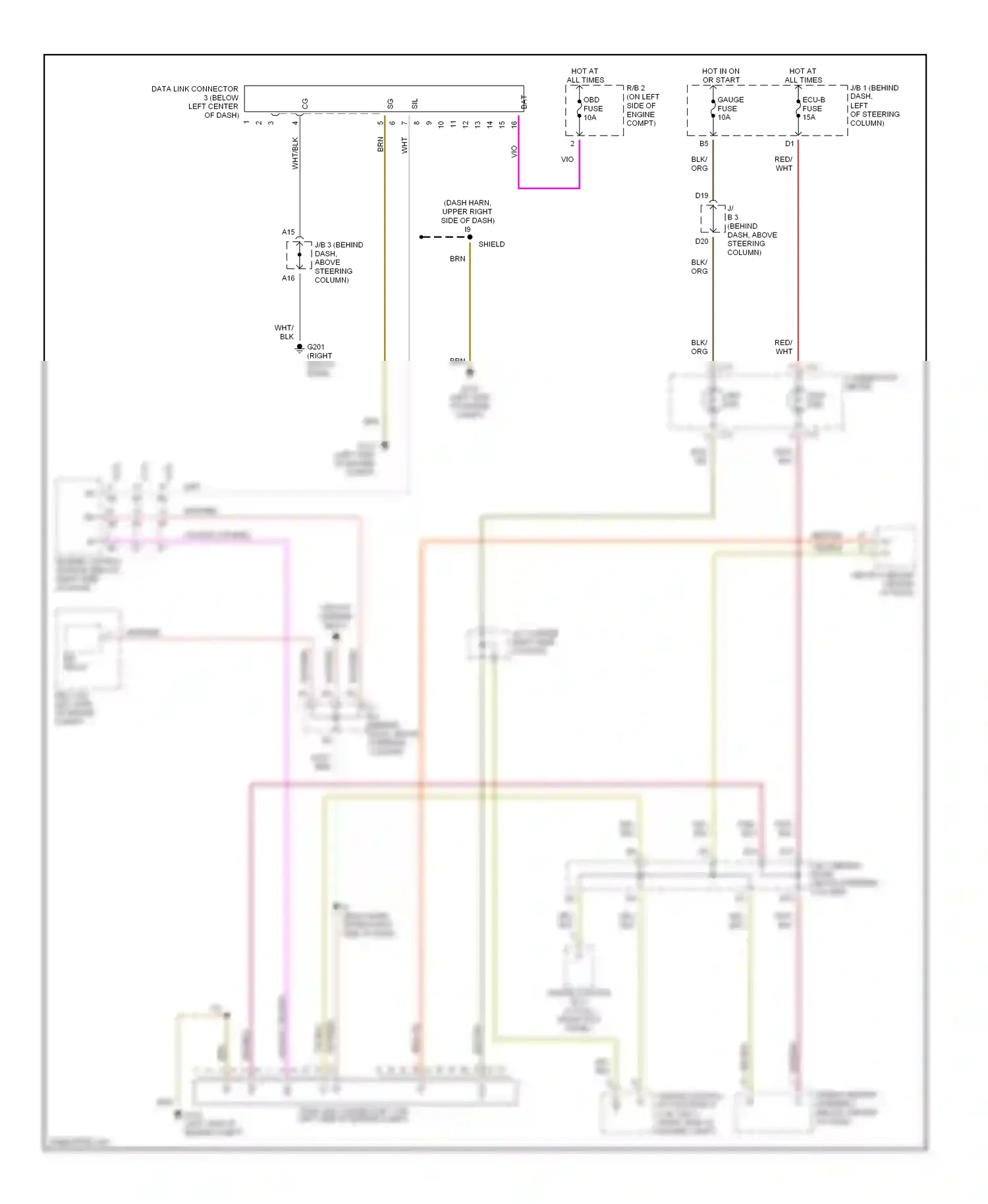 Computer data lines — Computer data lines. Toyota Tacoma I (1995-2000)