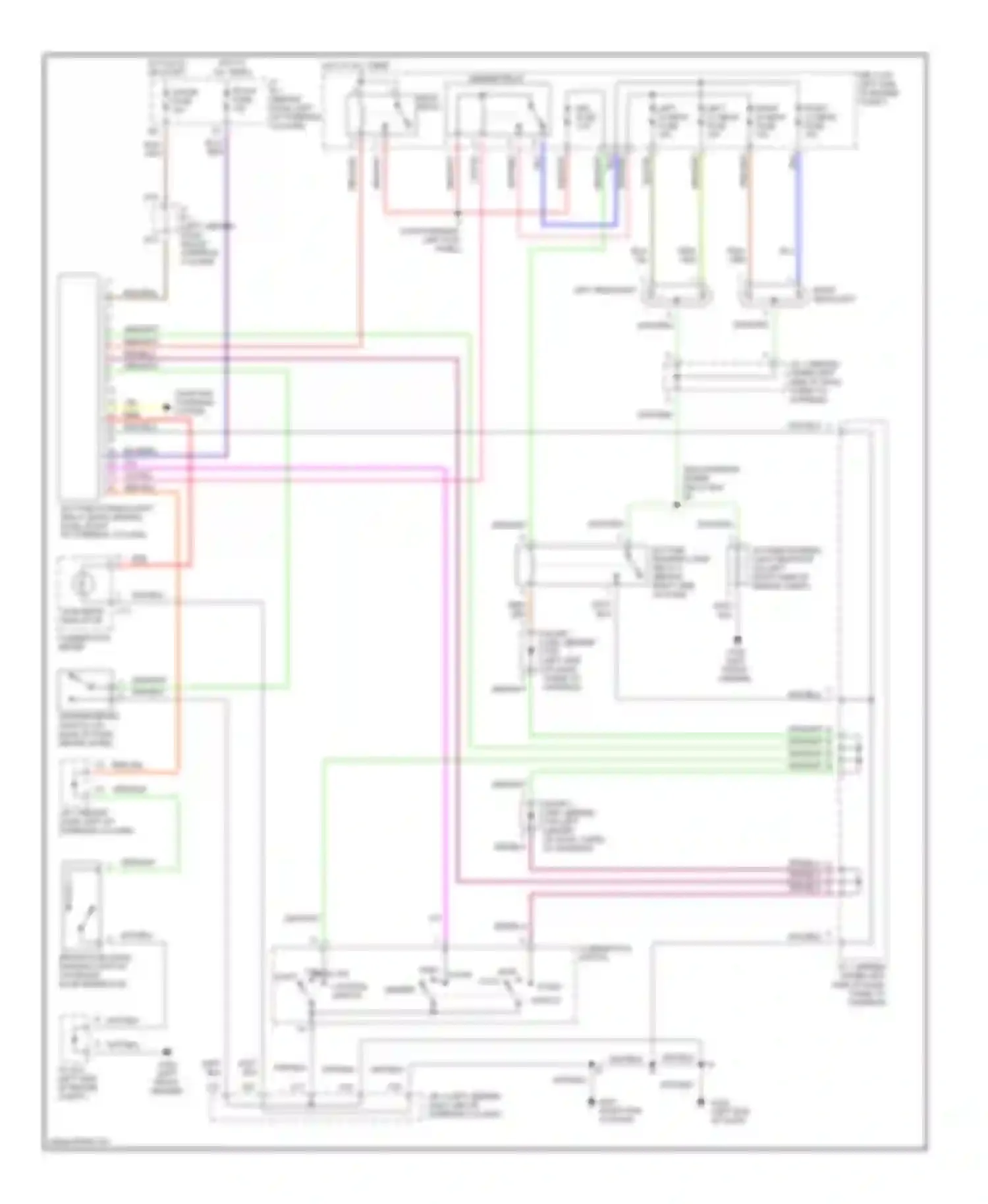 Tacoma Toyota I (1995-2000): Headlight circuit, with drl