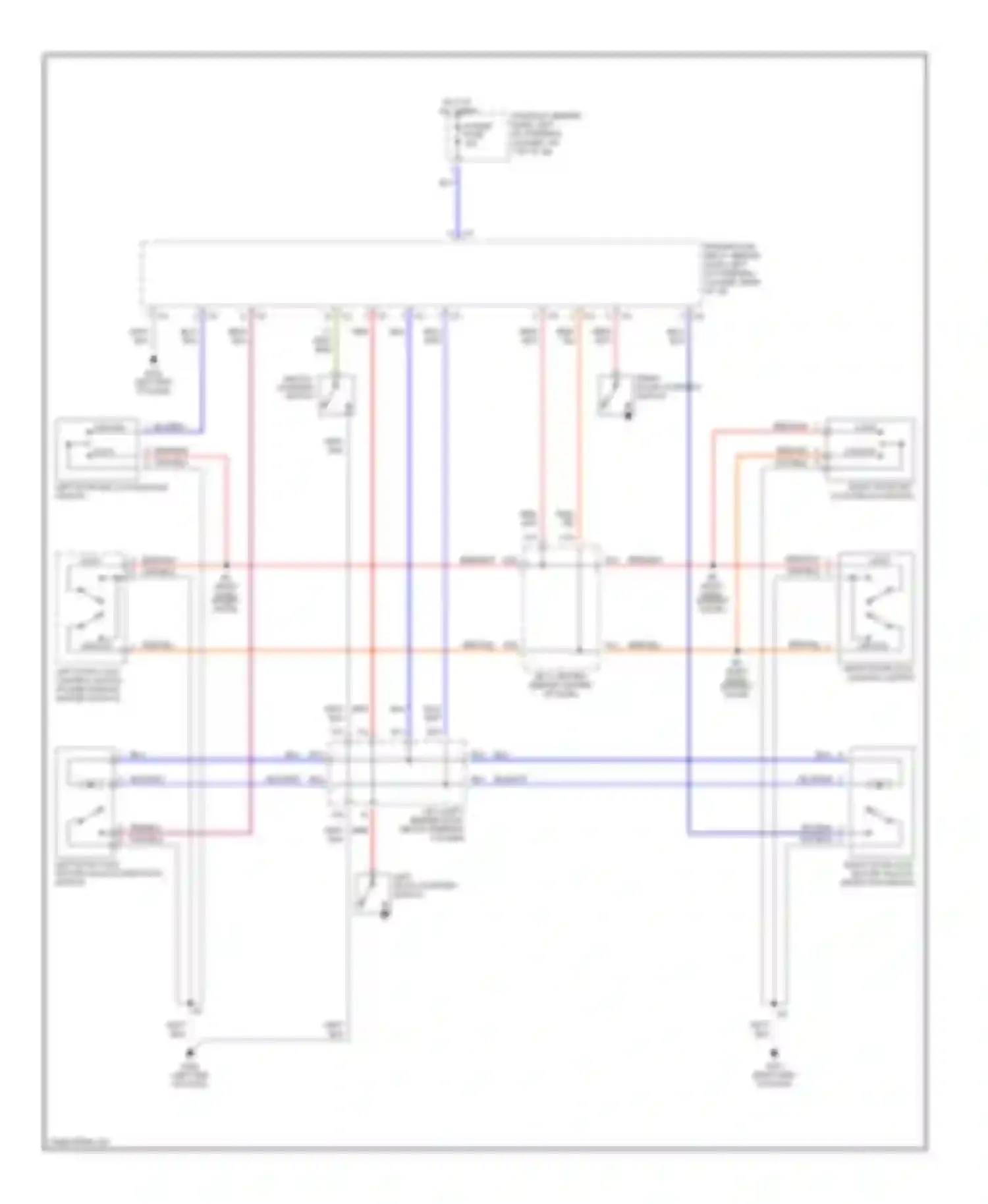 Tacoma Toyota I (1995-2000): Power door lock circuit