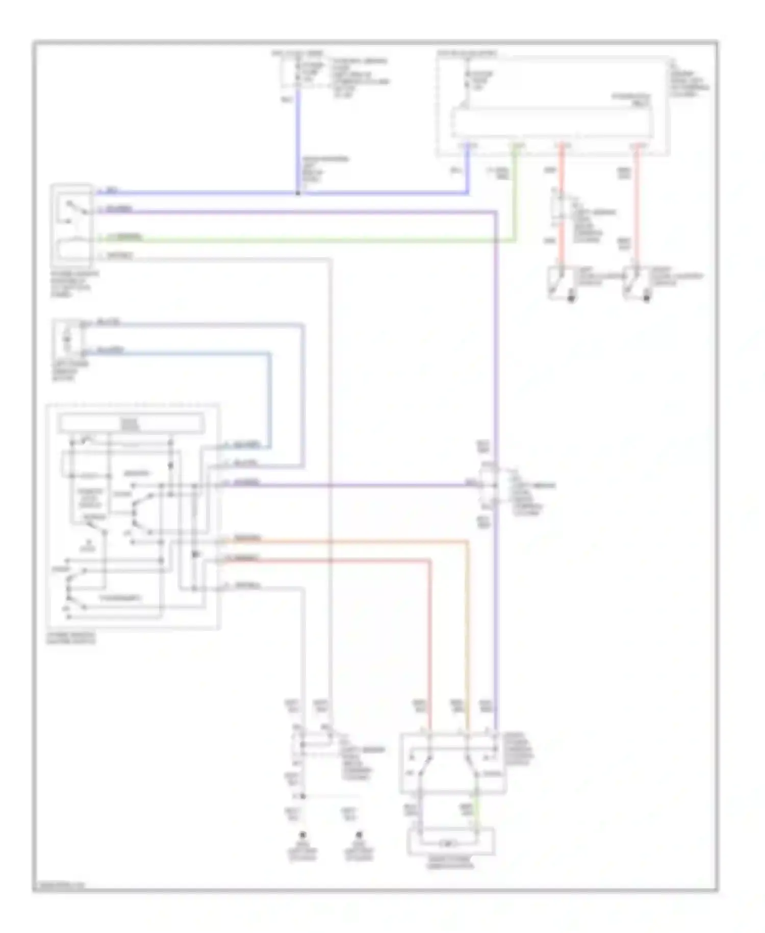 Tacoma Toyota I (1995-2000): Power window circuit