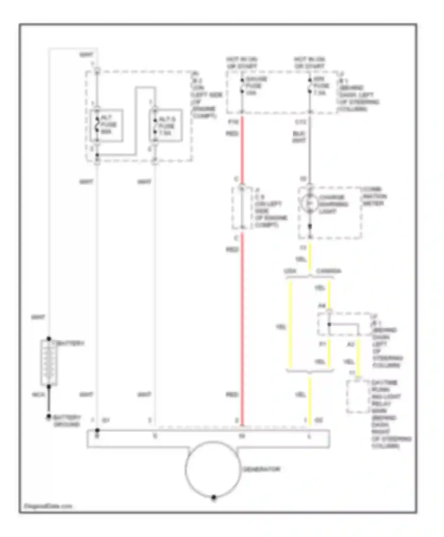 Tacoma Toyota I (1995-2000): Charging circuit