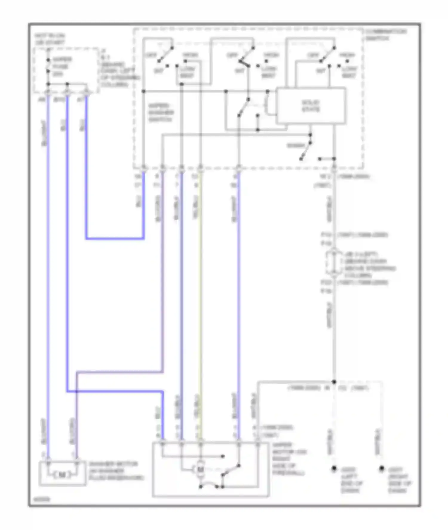 Tacoma Toyota I (1995-2000): Wiper/washer circuit